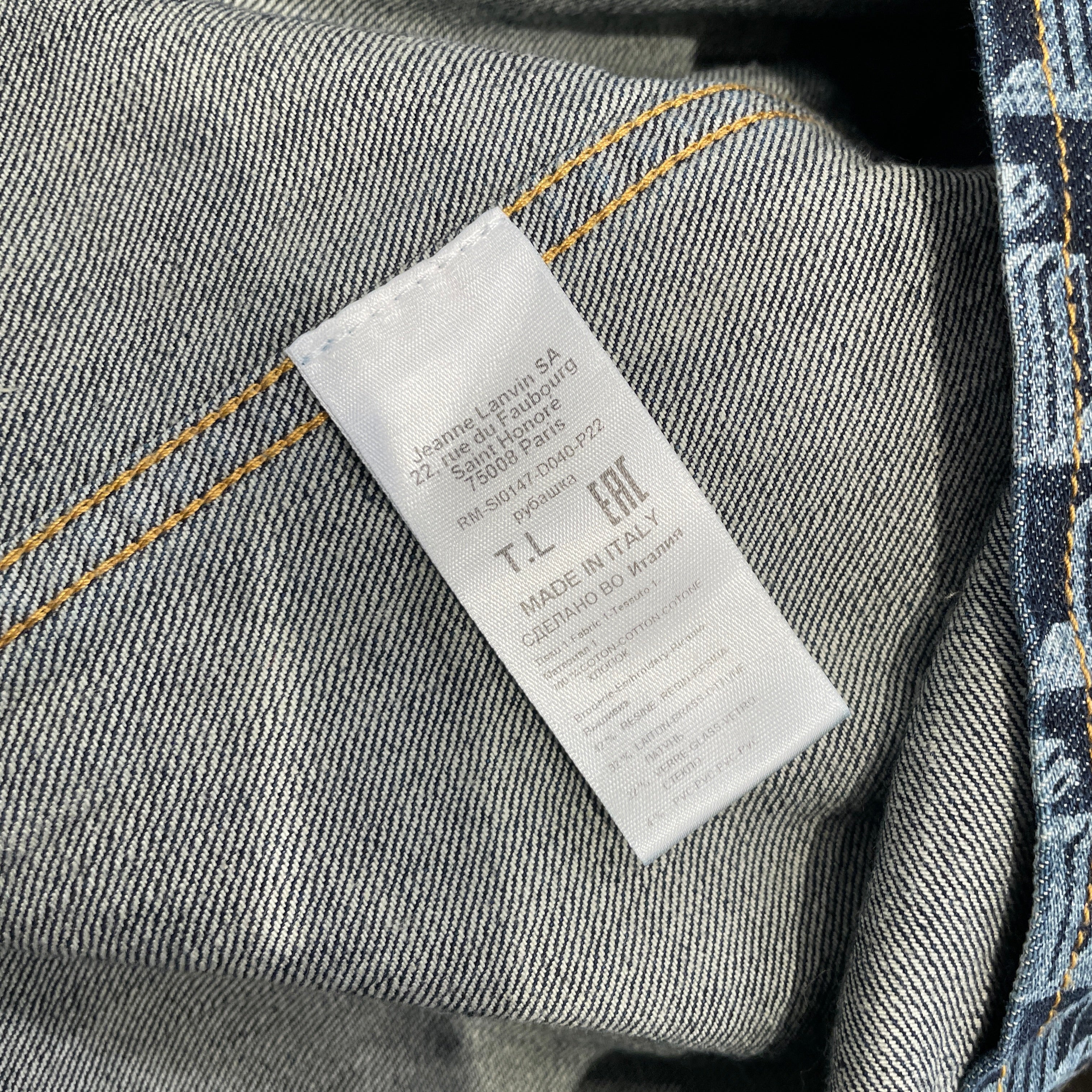 LANVIN/LS Shirt/Denim/IDG/Monogram/PILLAR MONOGRAM view 4
