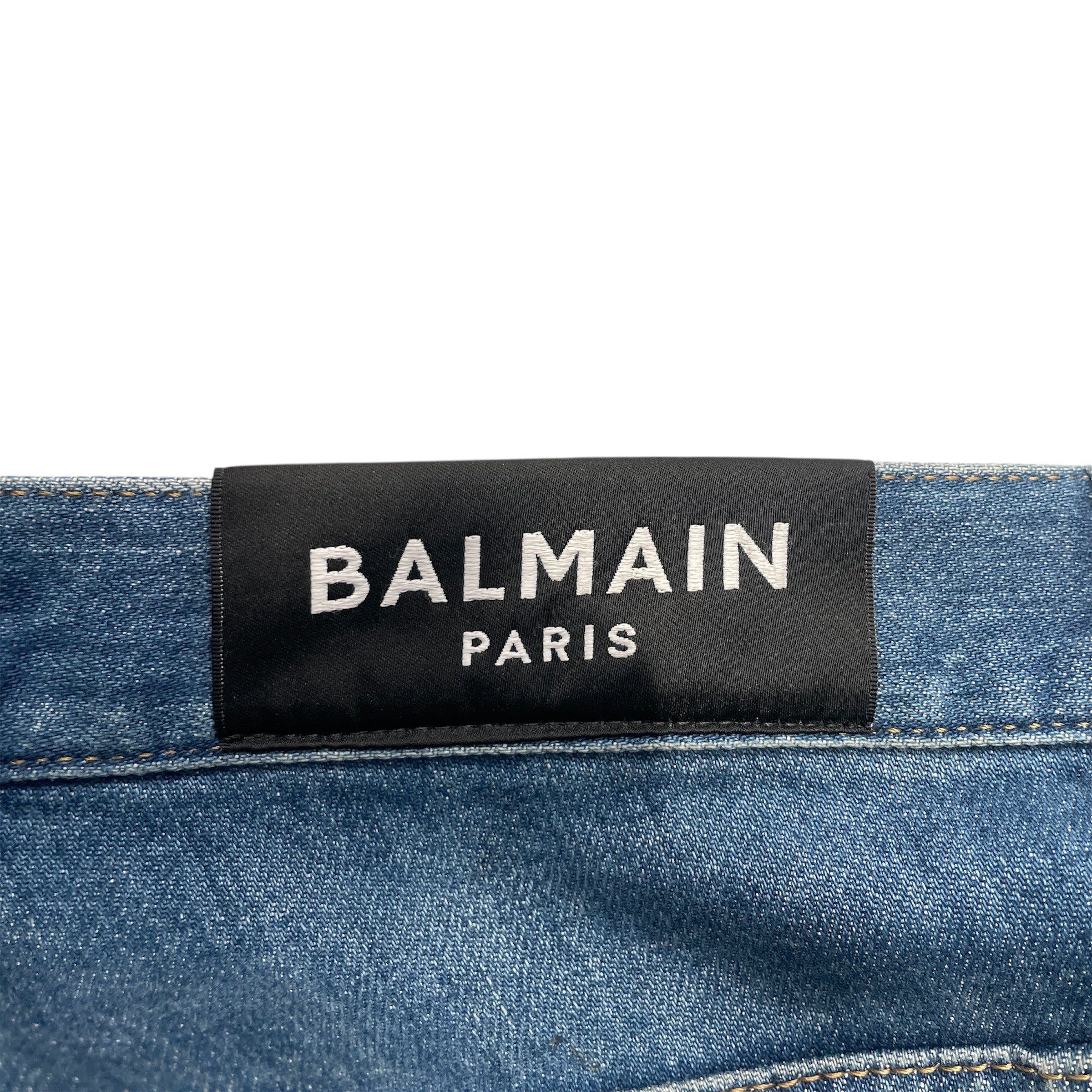 BALMAIN/Skinny Pants/32/Denim/IDG/CLASSIC BIKER view 3