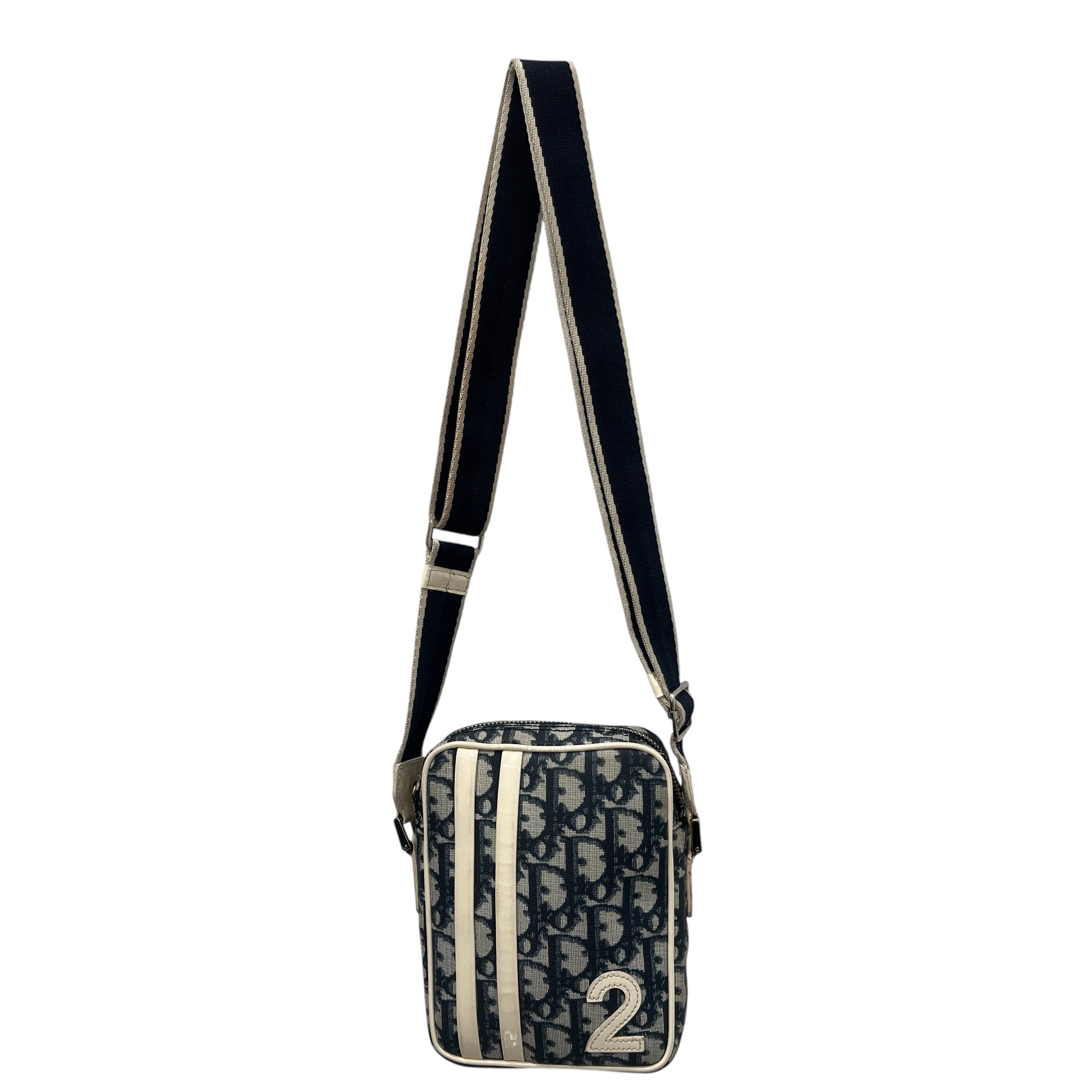 Christian Dior/Cross Body Bag/XS/Monogram/Cotton/BLU/DIORISSIMO CROSSBODY BAG view 1