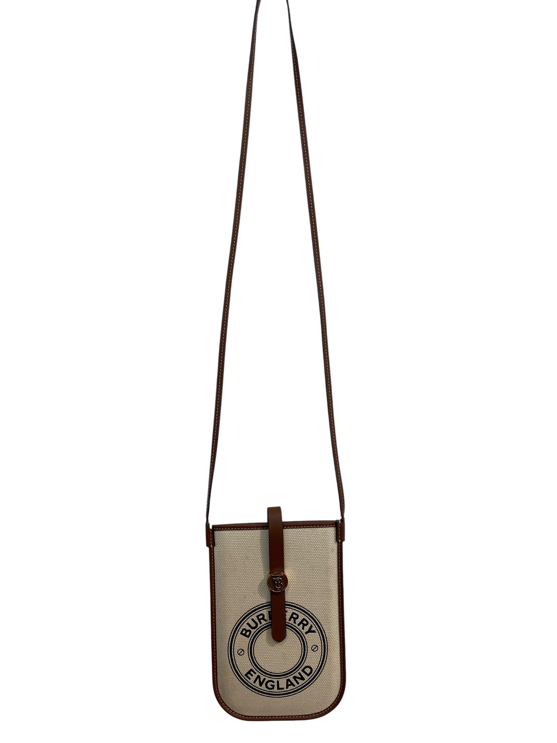 BURBERRY LONDON/Pouch/BEG/TB MONOGRAM PHONE POUCH view 1