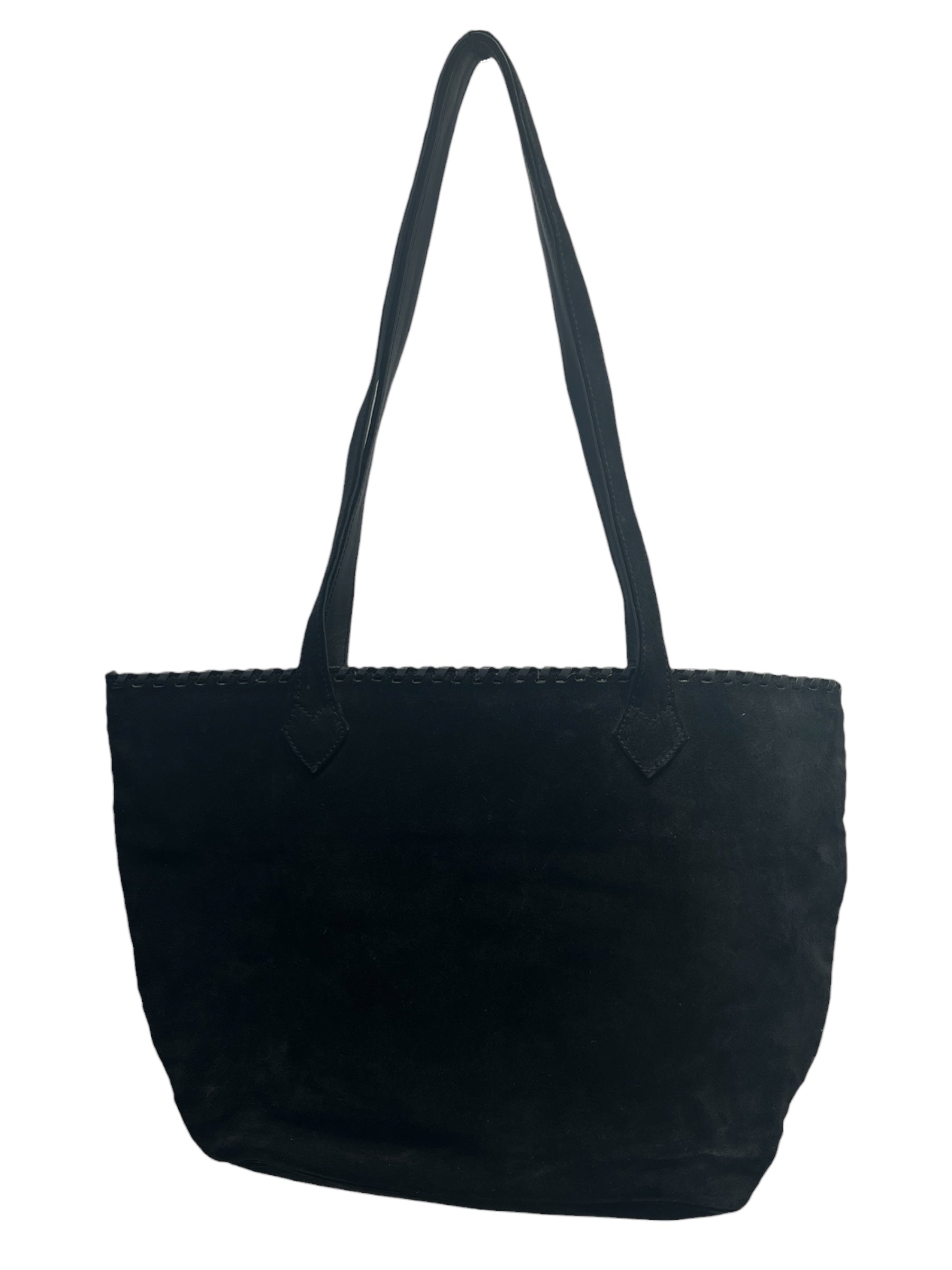 YVES SAINT LAURENT/Tote Bag/Suede/BLK/SUEDE TOTE view 2