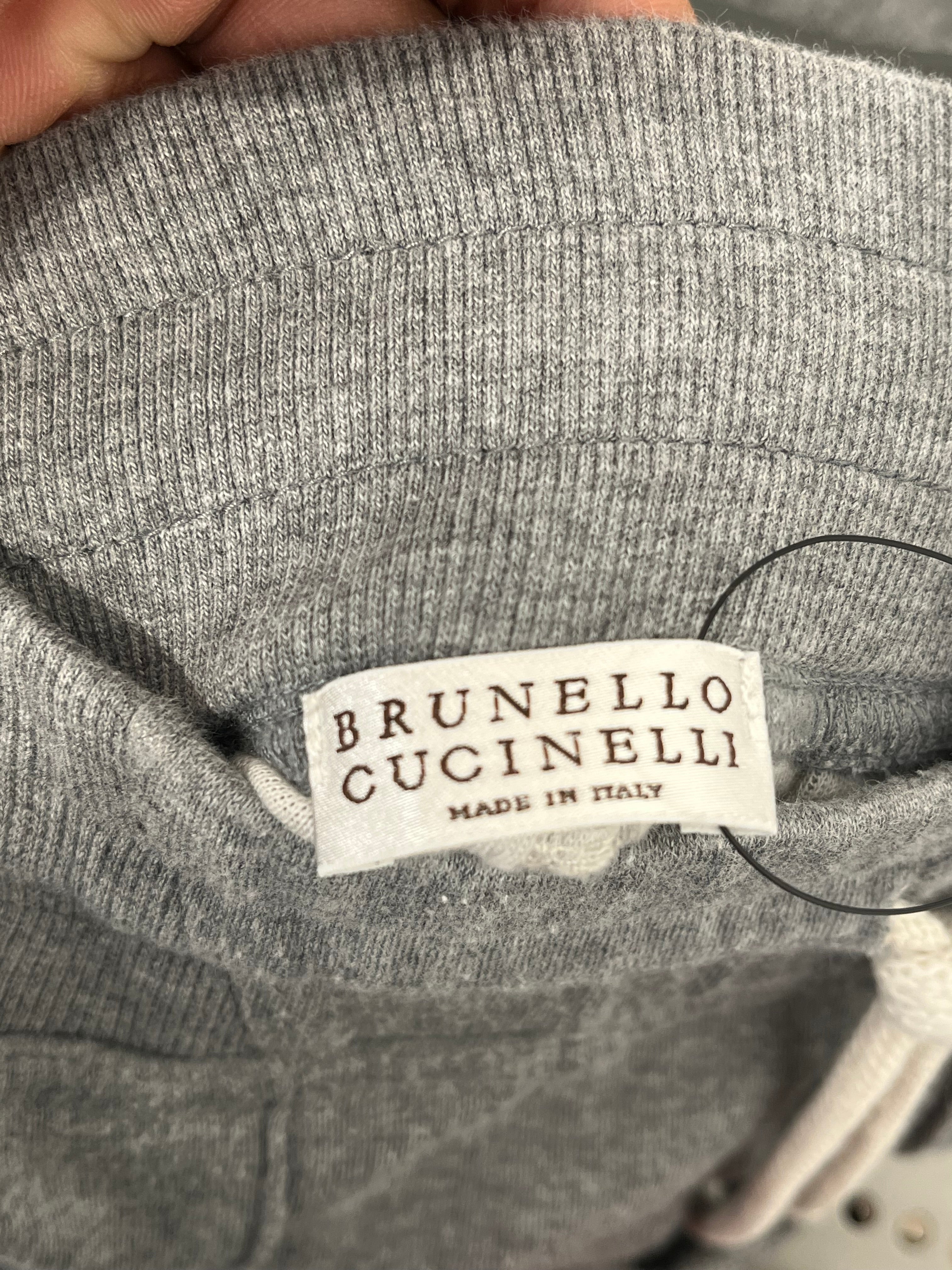 BRUNELLO CUCINELLI/Pants/S/Cotton/GRY/GRAY SWEATPANT view 3