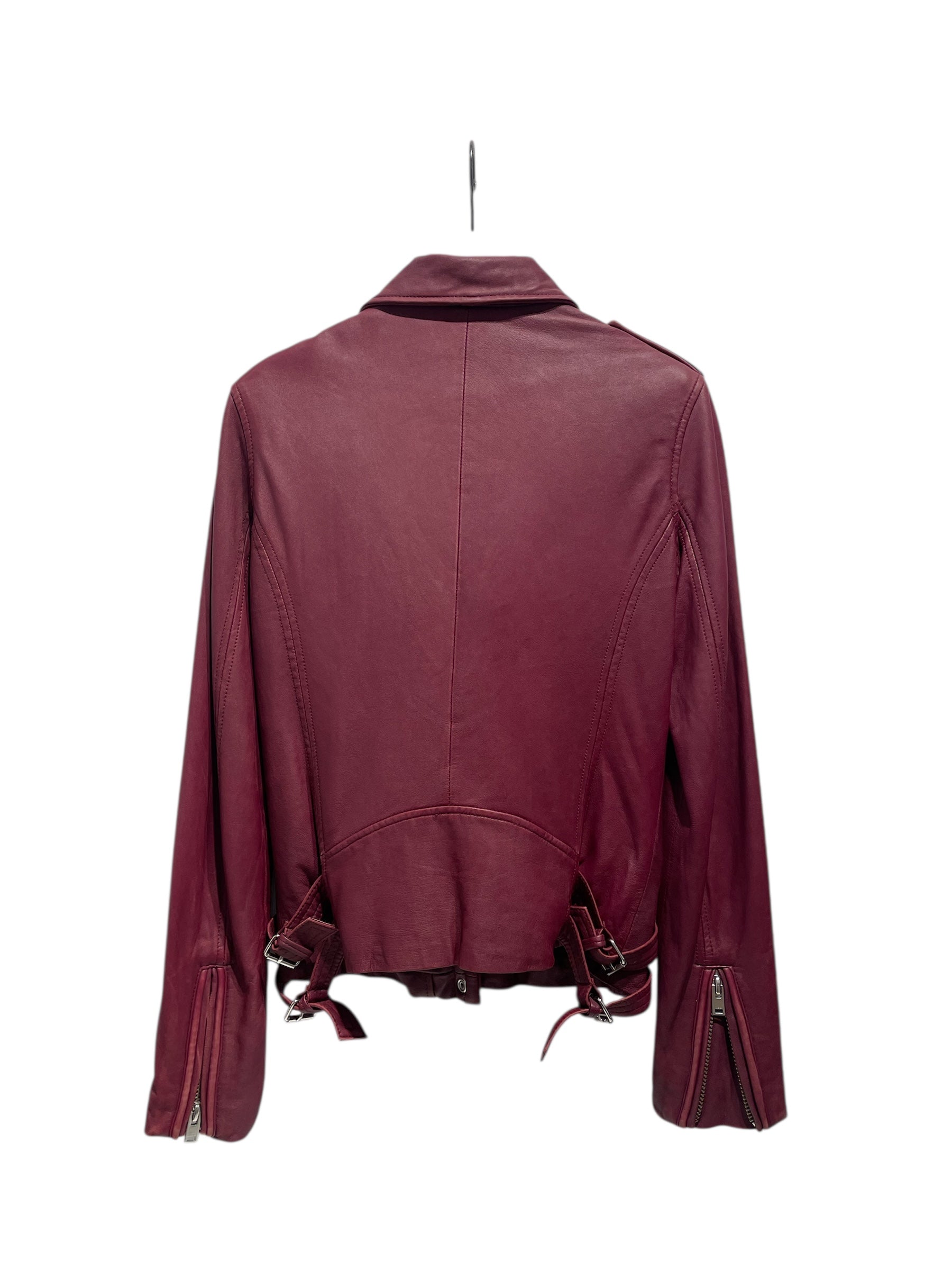 IRO/Leather Jkt/36/Leather/BRD/Iro leather jacket burgundy view 2