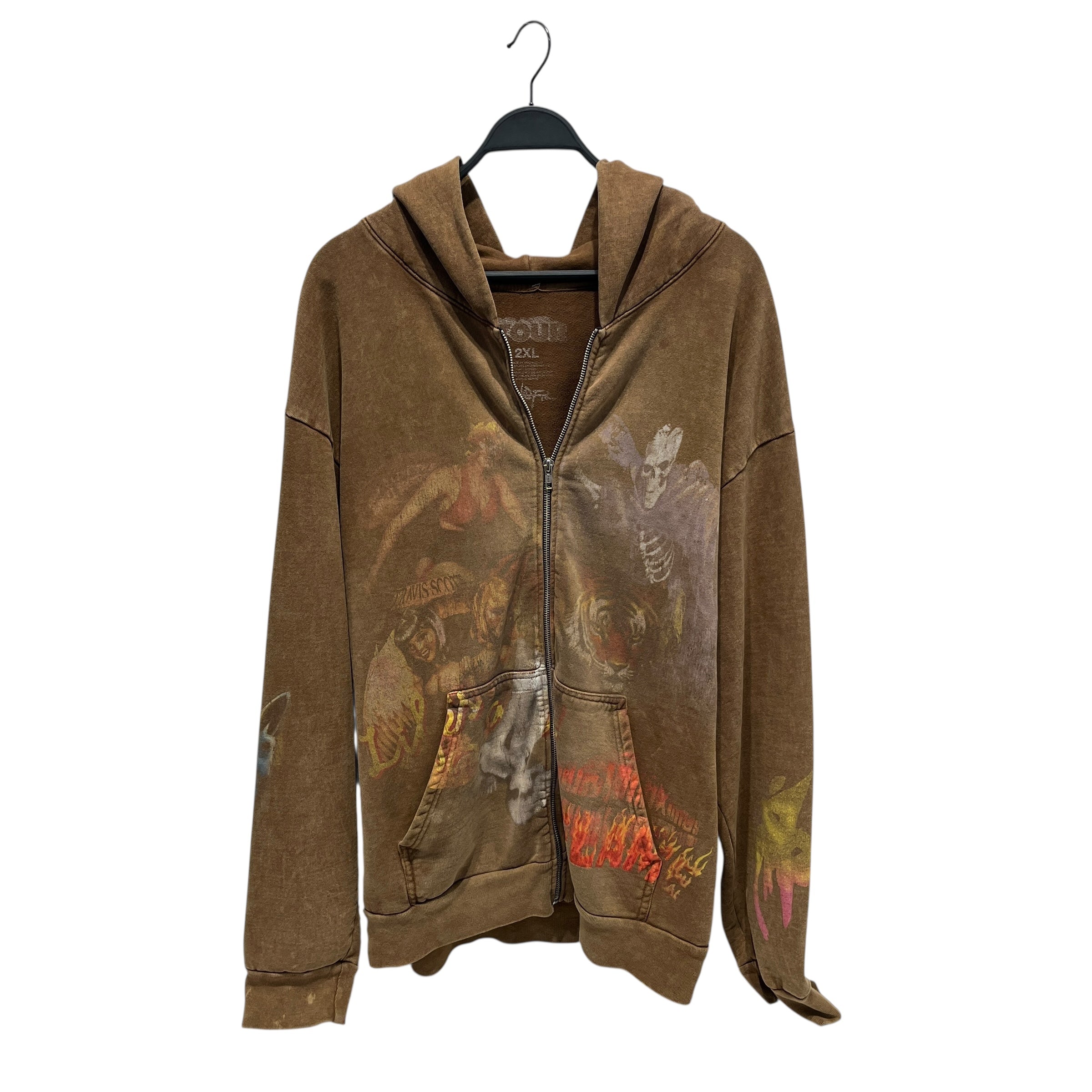 TRAVIS SCOTT/Zip Up Hoodie/XXL/Cotton/BRW/UTOPIA view 1
