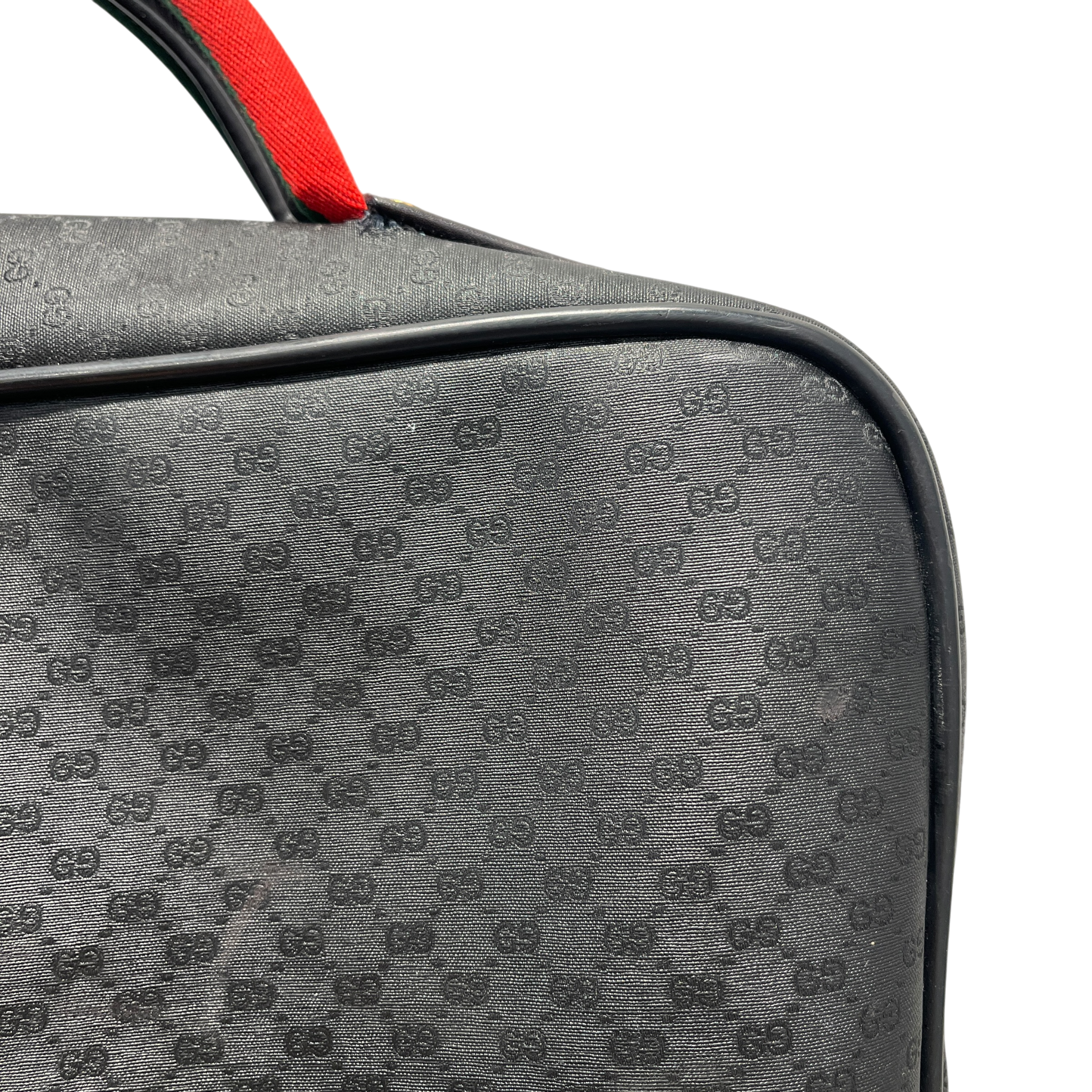 GUCCI/Briefcase/Monogram/Leather/BLK/Supreme Monogram Travel Bag view 8