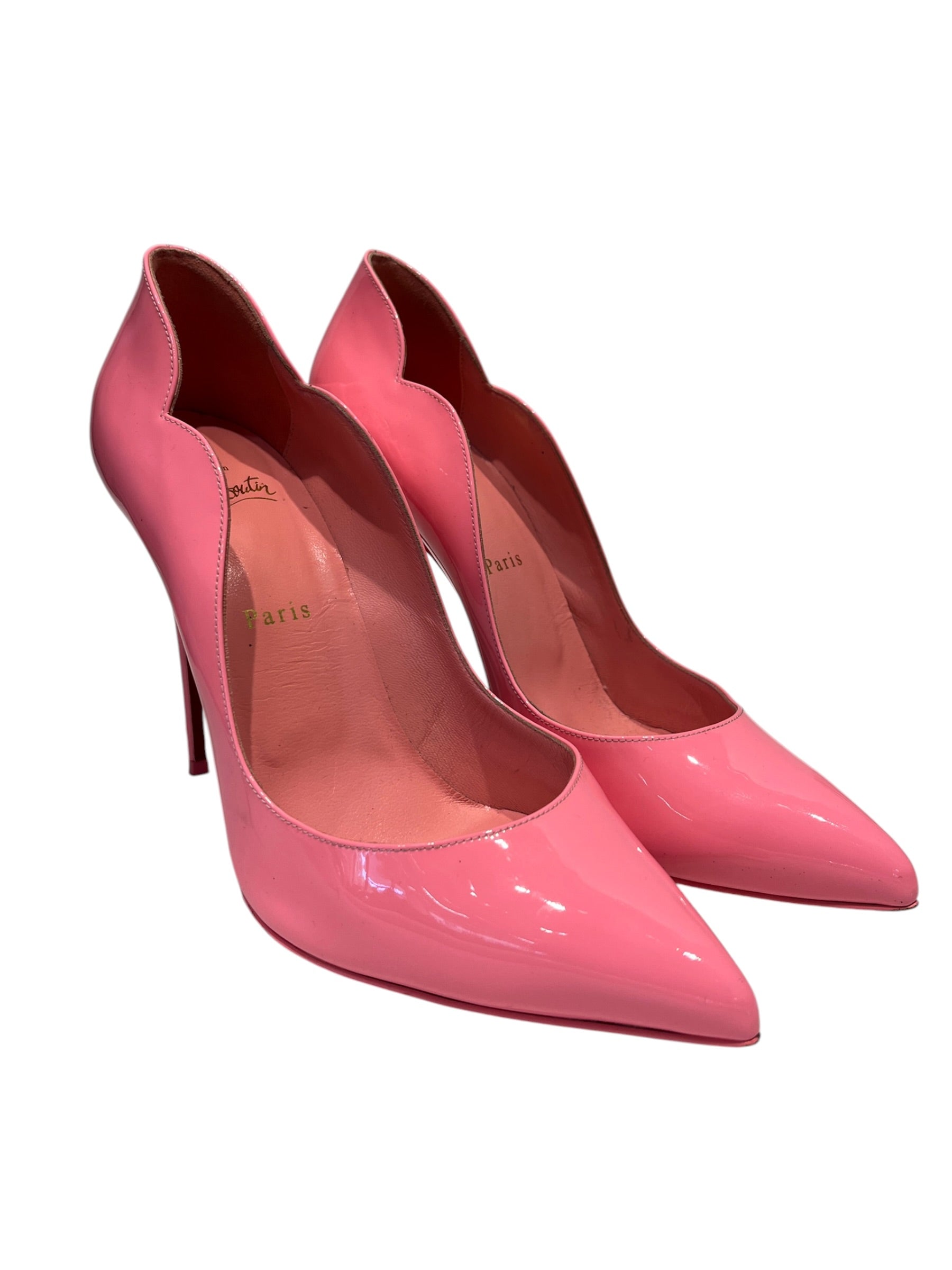 Christian Louboutin/Heels/EU 40/Faux Leather/PNK/V-Tip/ view 1