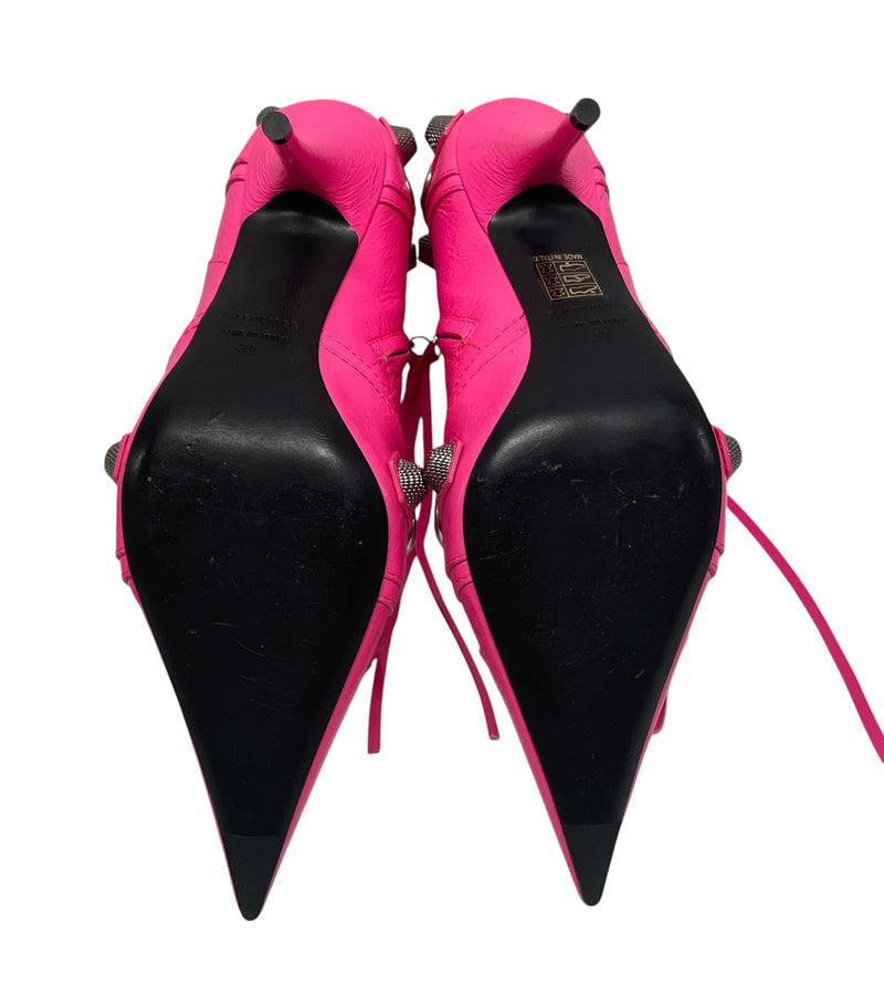 BALENCIAGA/Heels/EU 39/Leather/PNK/cagole  heel