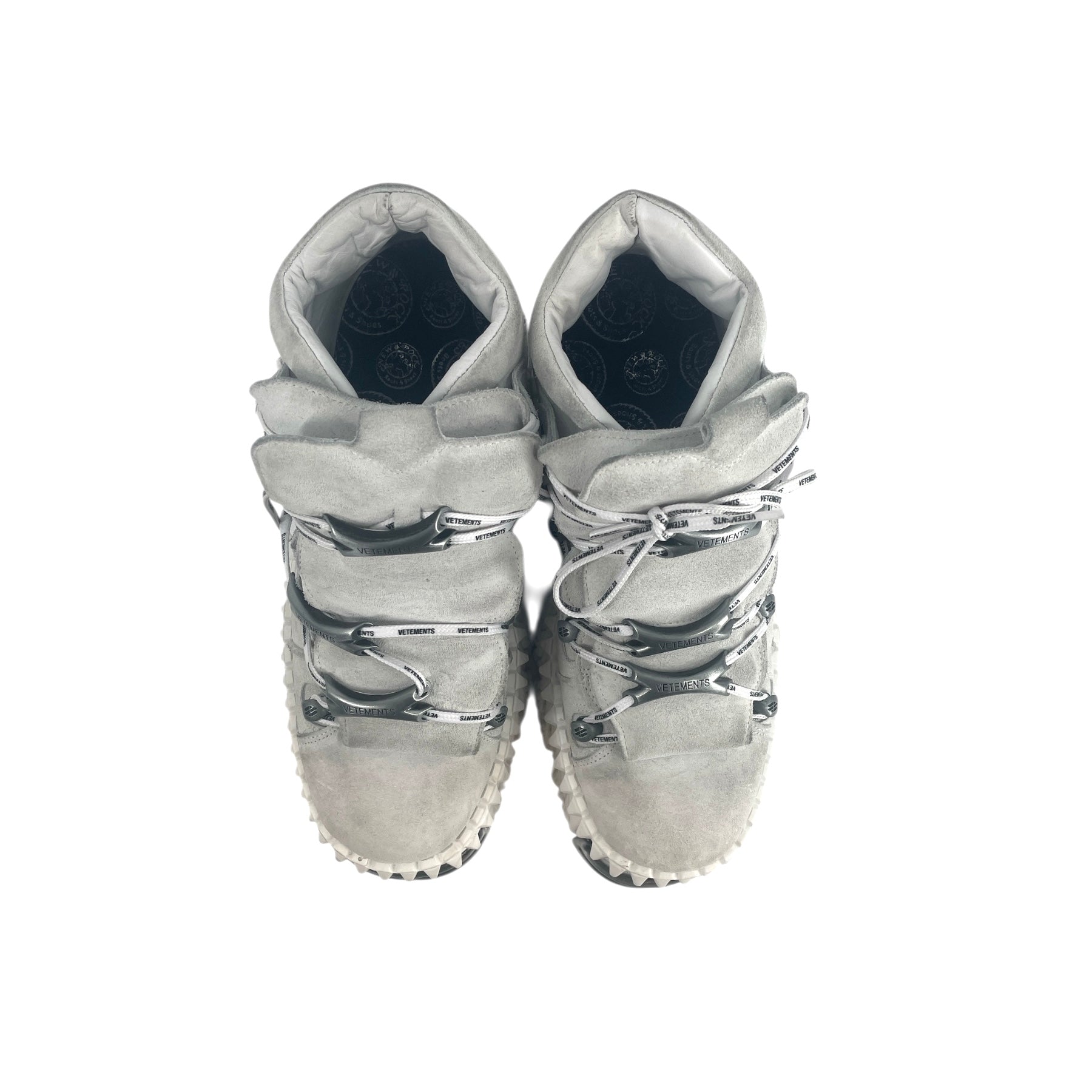 VETEMENTS/Hi-Sneakers/US 11/Suede/WHT/NEW ROCKS WHITE SUEDE view 3
