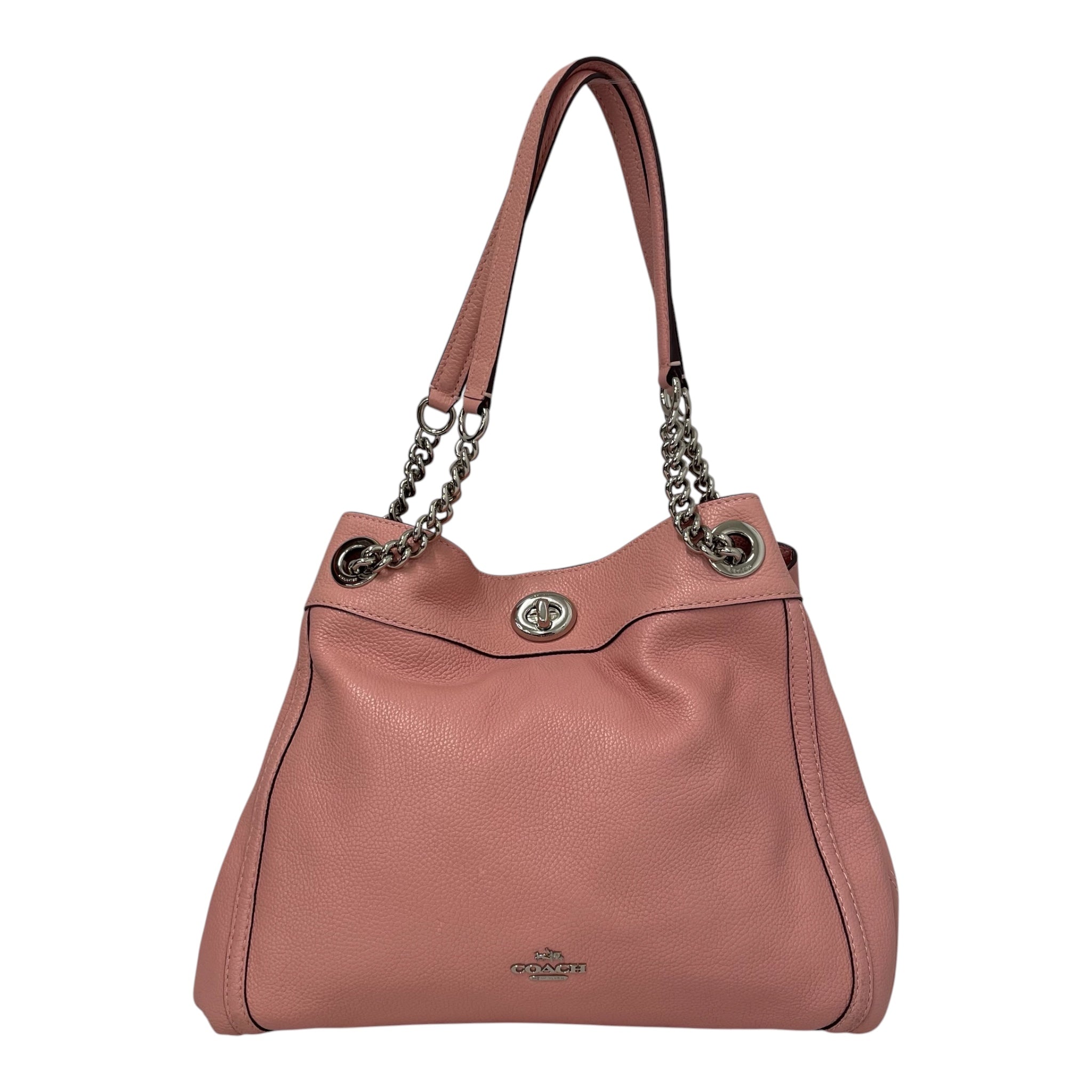 COACH/Hand Bag/Leather/PNK/edie turnlock view 1