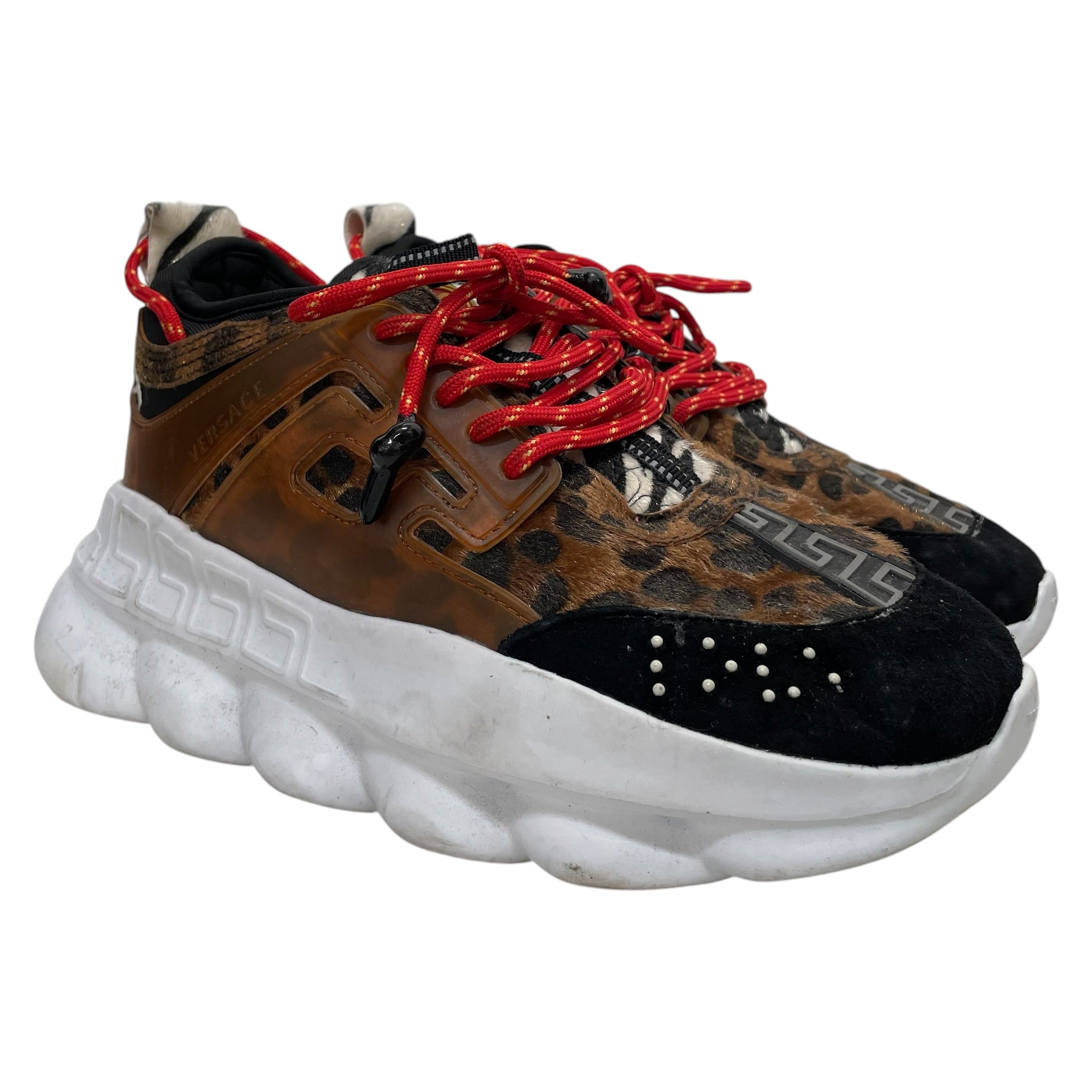 VERSACE/Low-Sneakers/EU 41/Animal Pattern/Cotton/BRW/chain reaction view 1