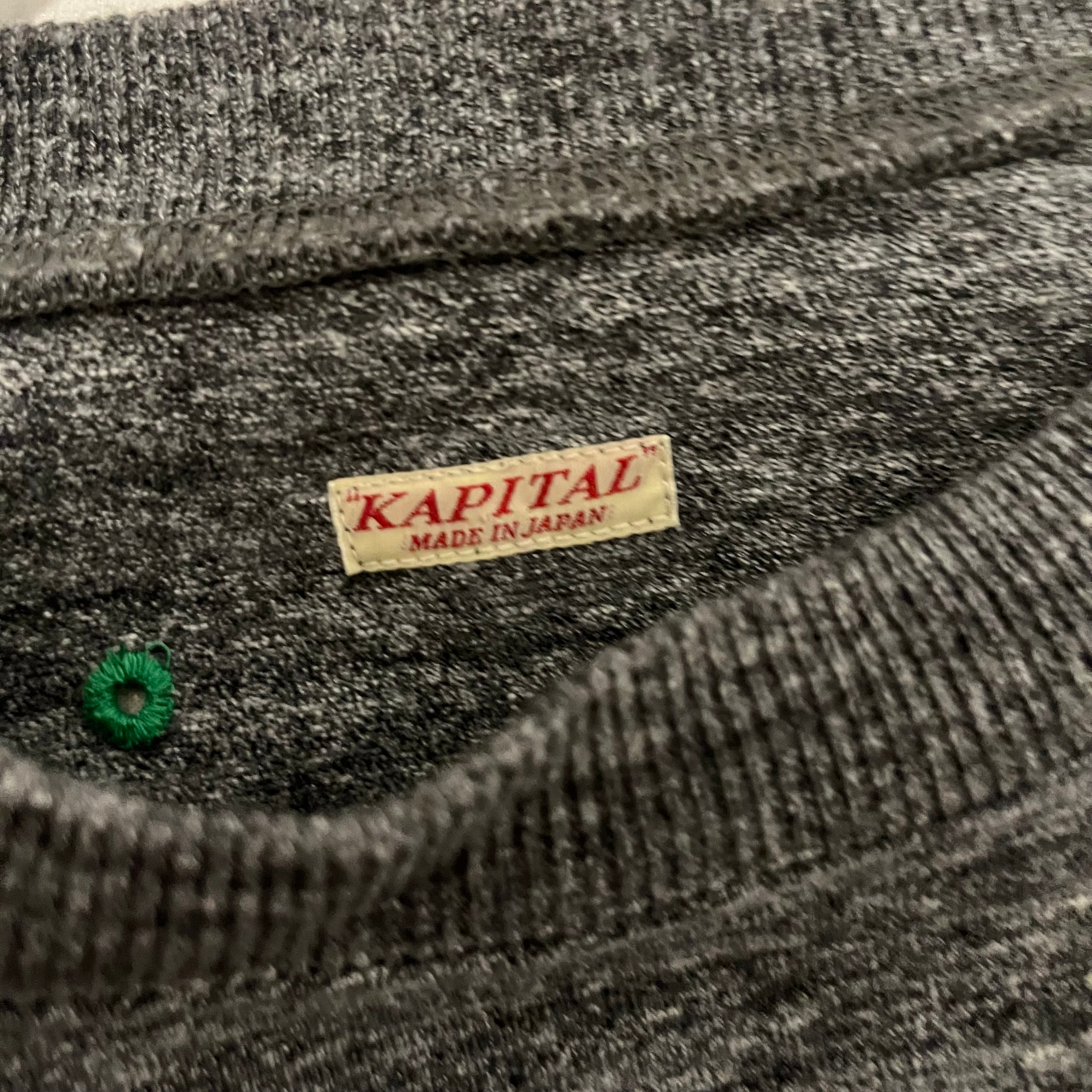 KAPITAL/T-Shirt/2/Cotton/GRY/Green Vetilator view 3