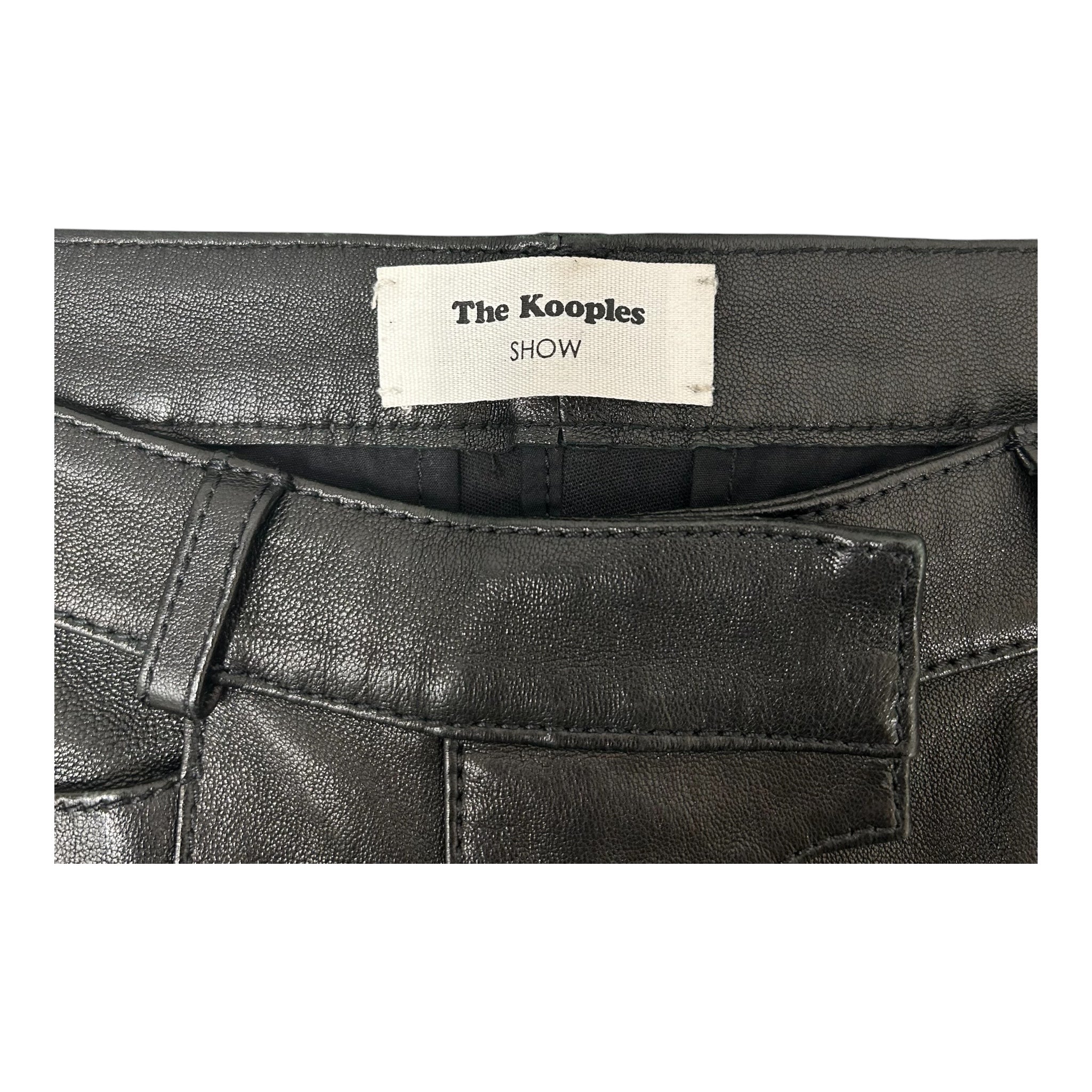 The Kooples/Skinny Pants/XS/Leather/BLK/Low-rise/LAMBSKIN SILVER ZIPS view 3