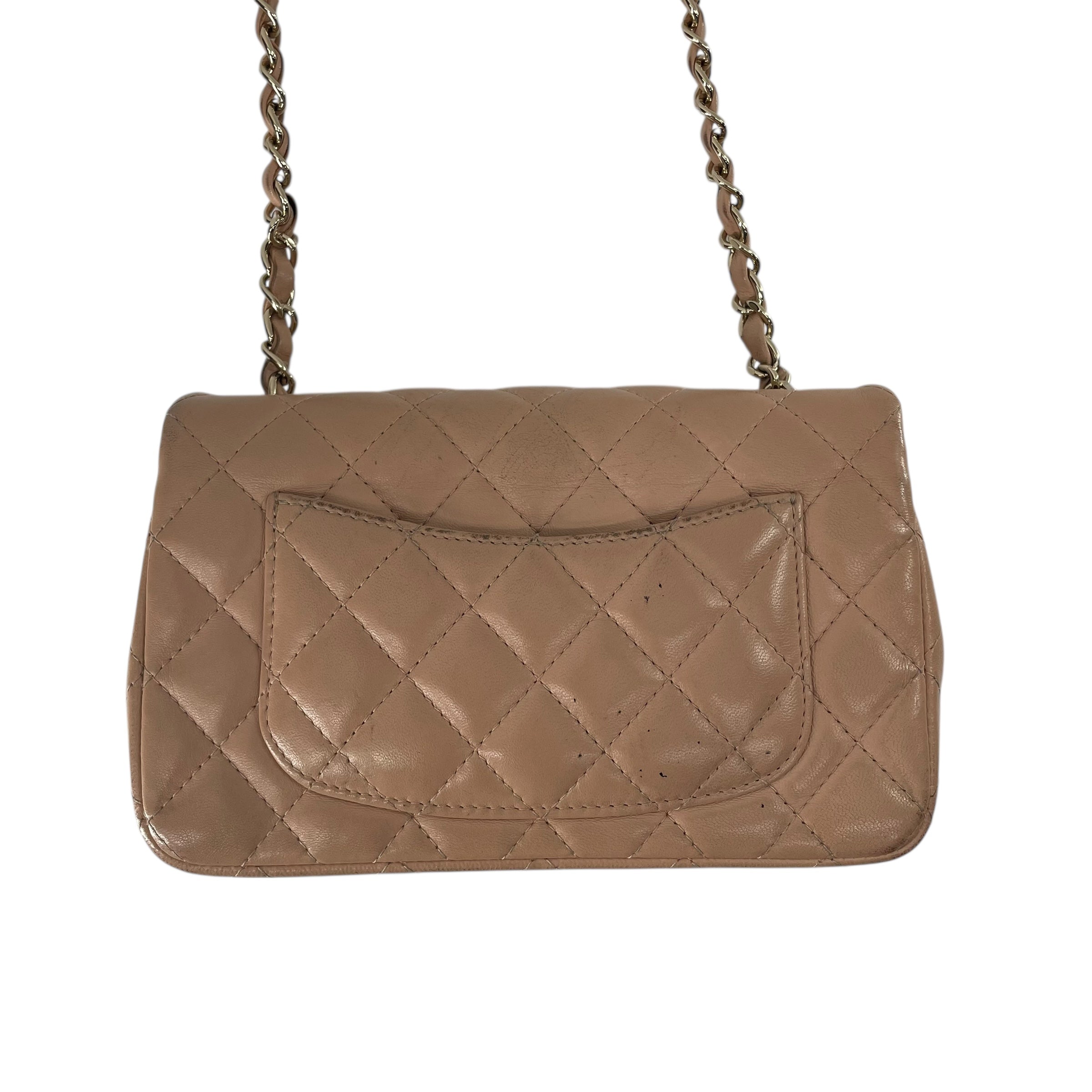 CHANEL/Cross Body Bag/Leather/BEG/QUILTED FLAP view 7