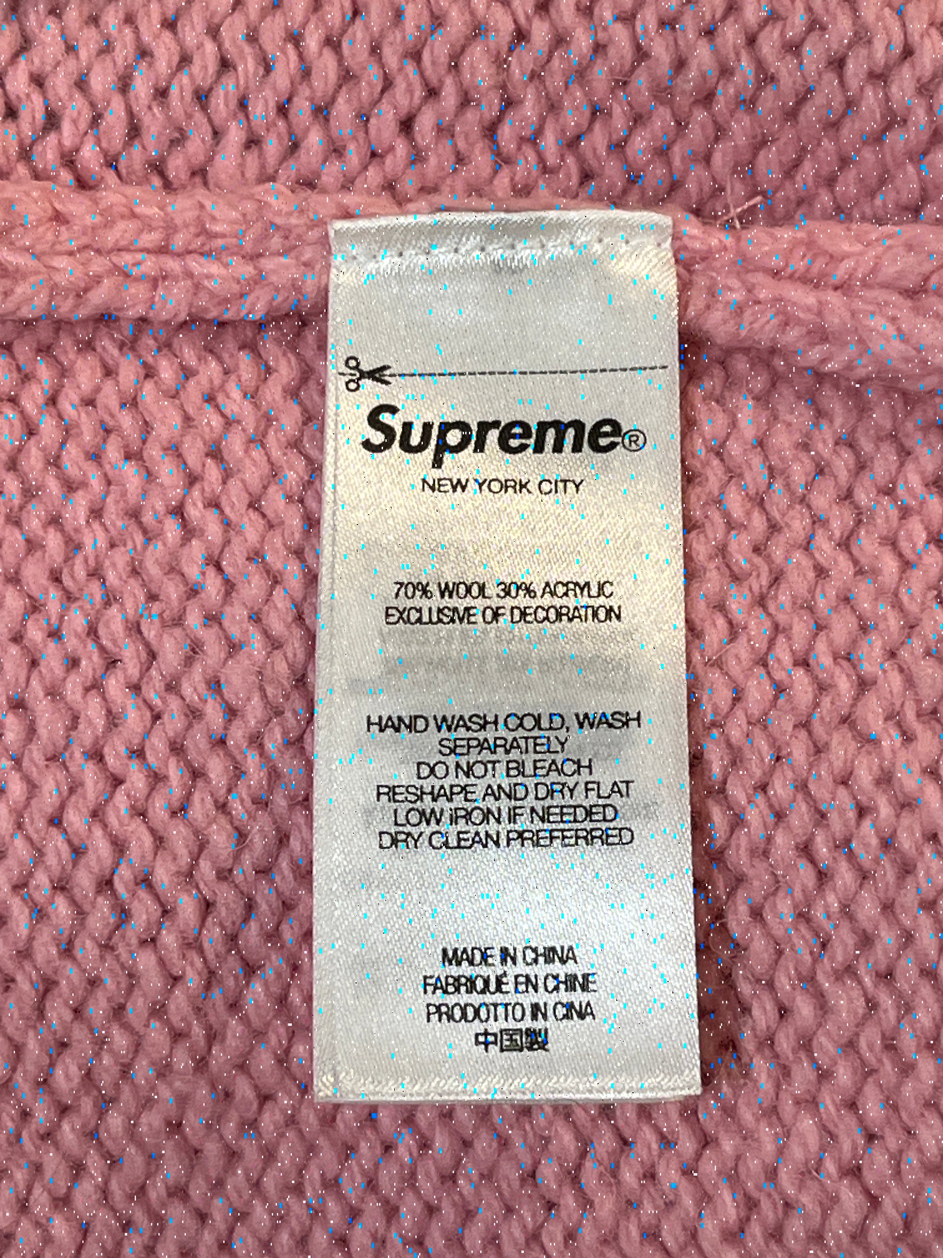 Supreme/Heavy Sweater/XL/Wool/PNK/FLOCKED LOGO FW24 view 5