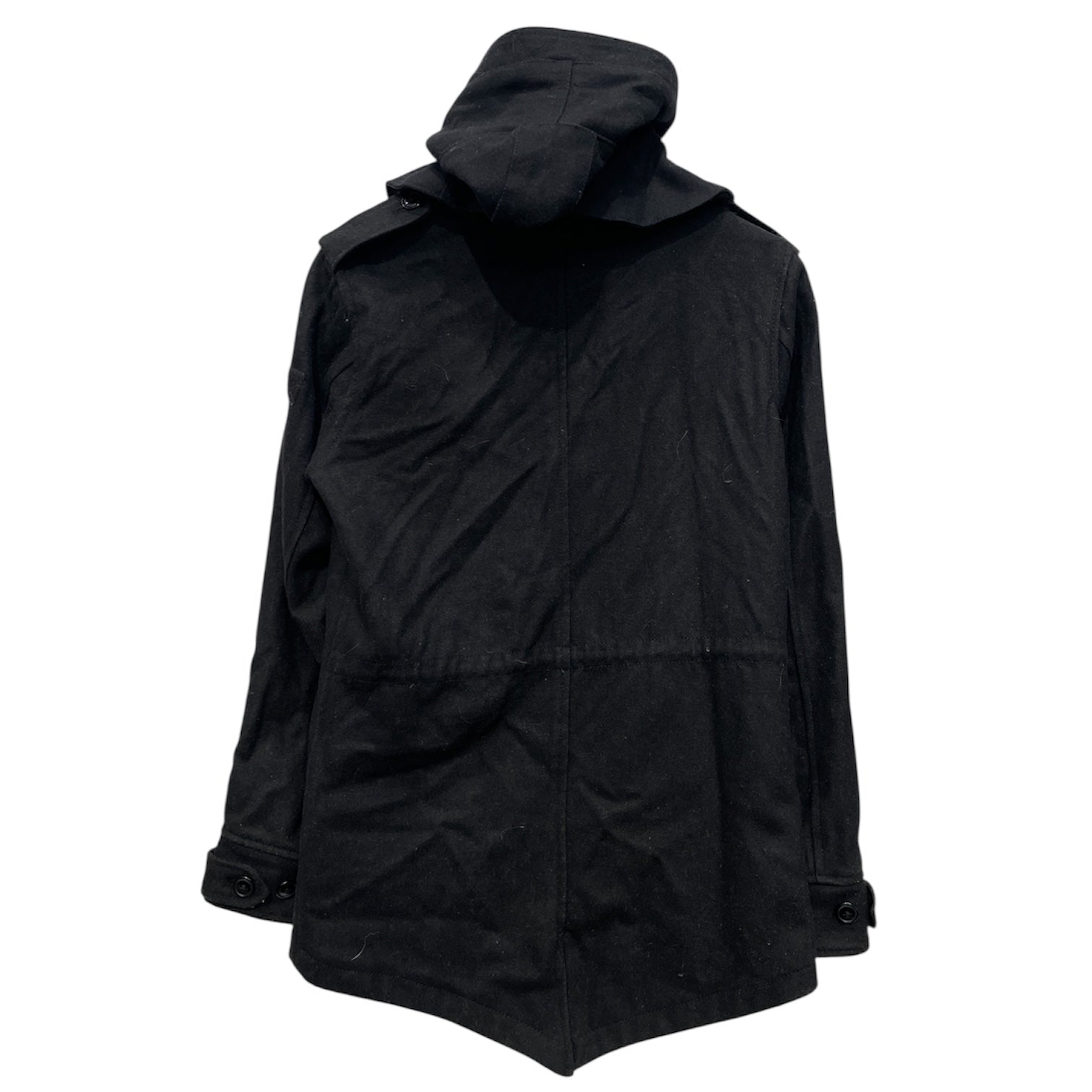 291295LABO/Mountain Parka/44/Wool/BLK/freestyle generation/hooded view 2