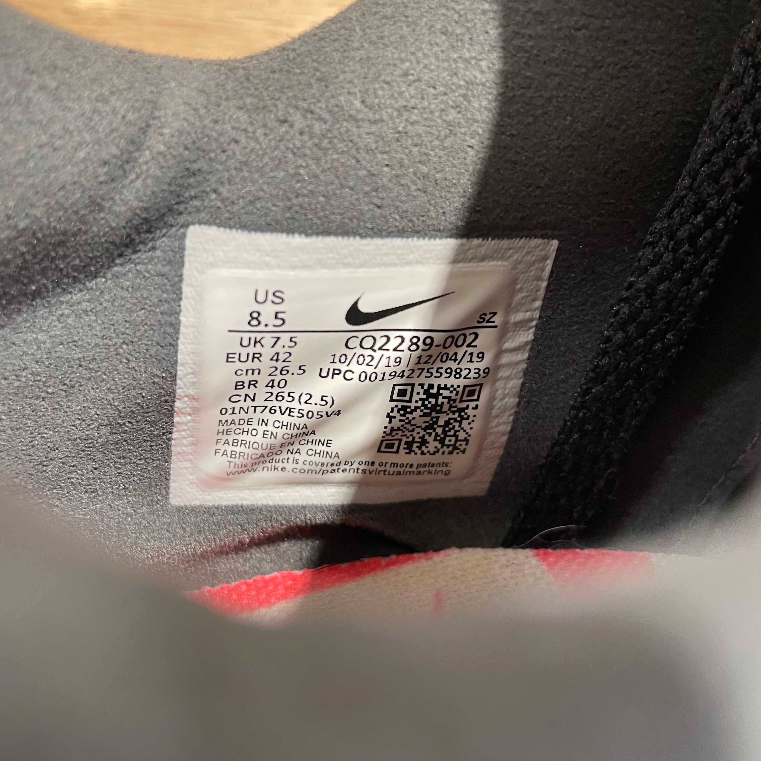 NIKE/UNDEFEATED/Low-Sneakers/US 8.5/GRY/UNDEFEATED view 7