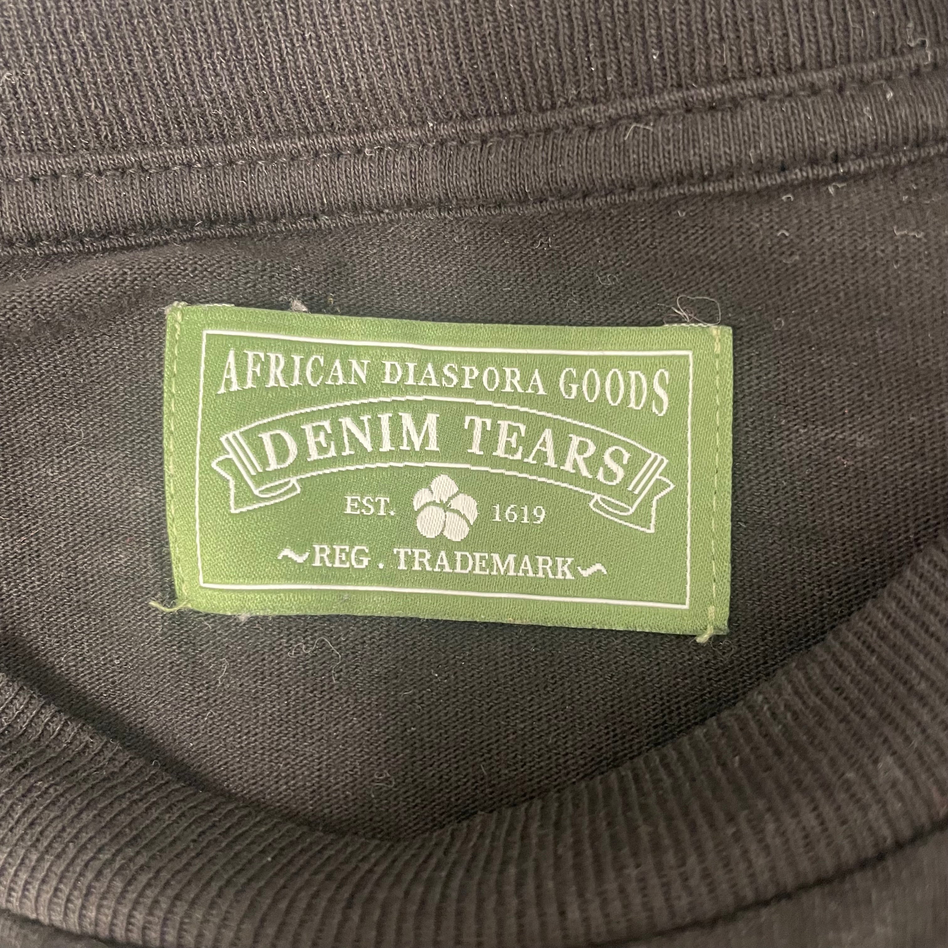 DENIM TEARS/T-Shirt/S/Graphic/Cotton/BLK/sleeping baby view 3