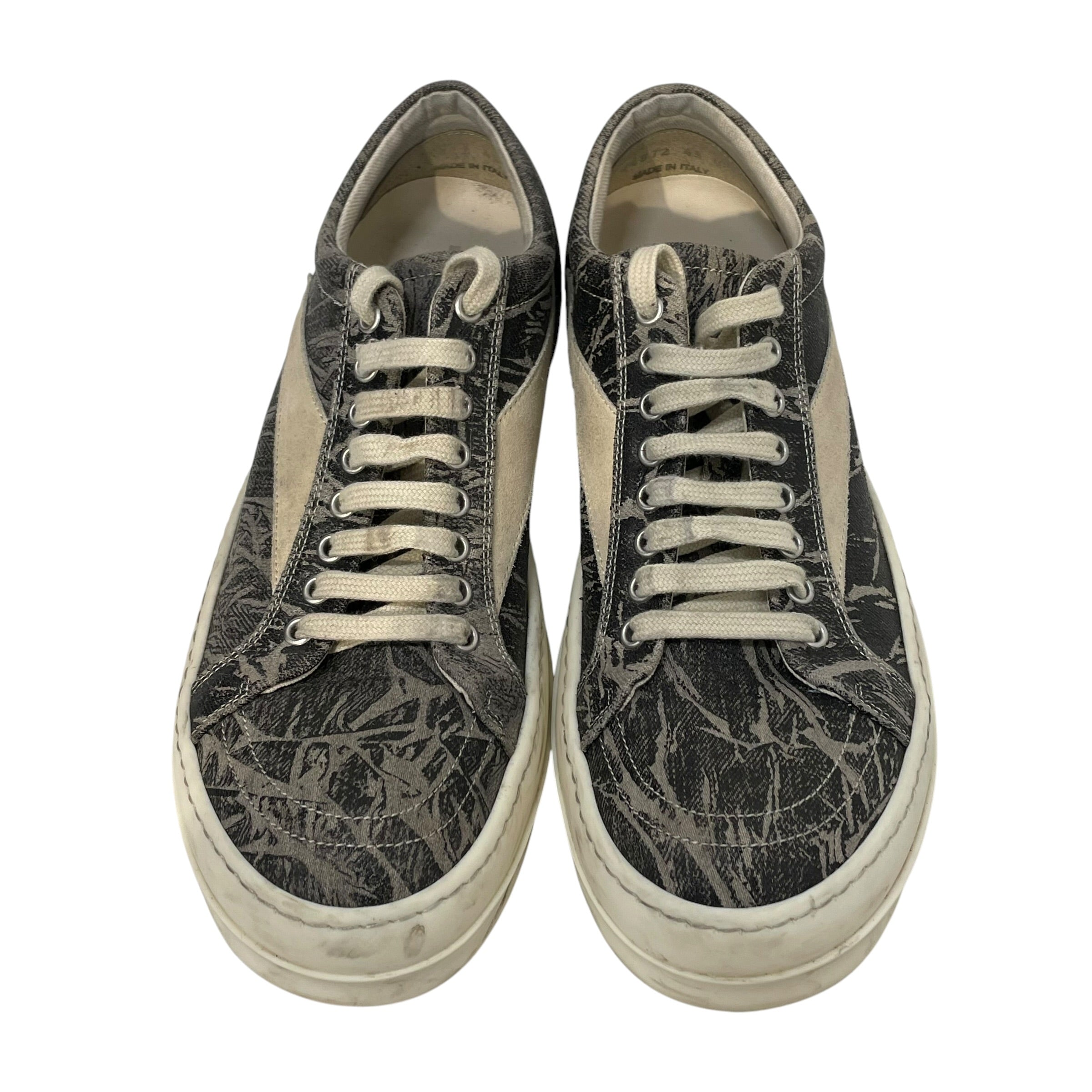RICK OWENS DRKSHDW/Low-Sneakers/EU 43/All Over Print/GRY/Vintage Wash view 3