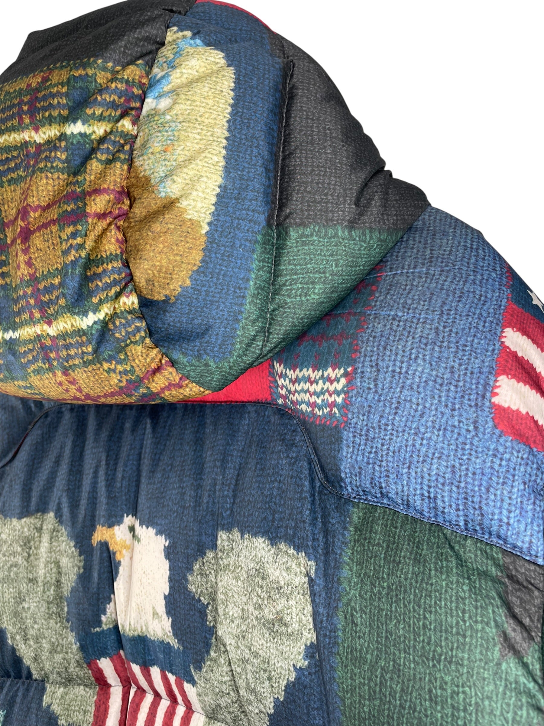 POLO RALPH LAUREN/Puffer Jkt/L/Polyester/MLT/COUNTRY USA PATCHWORK DOWN view 4