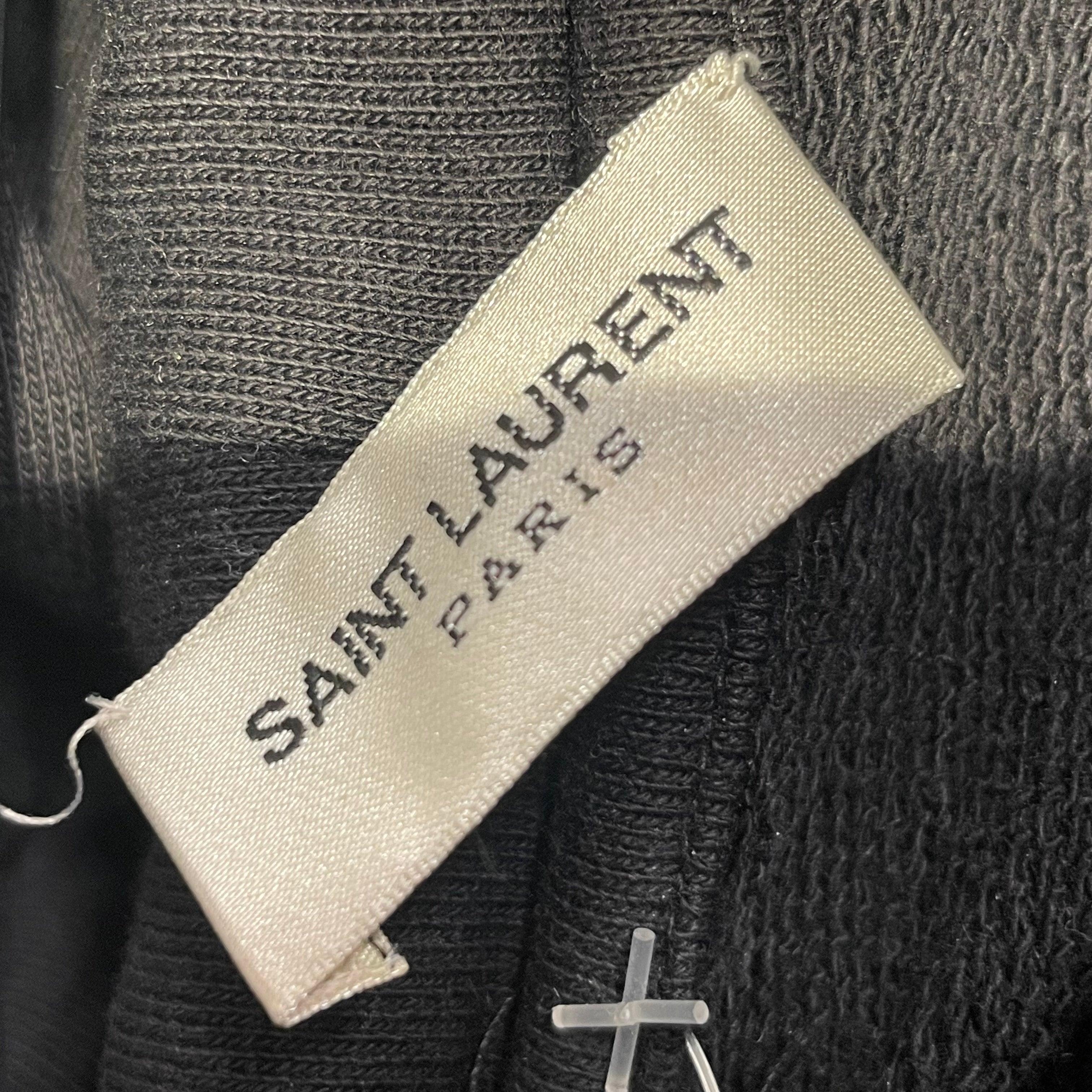 SAINT LAURENT/Hoodie/S/Cotton/BLK/BLUECORNERLOGO view 4