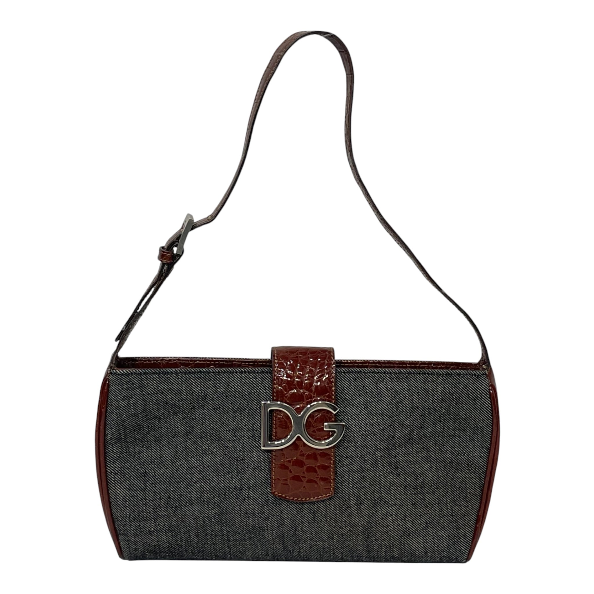 DOLCE&GABBANA/Hand Bag/Denim/GRY/CROC BORDER view 1