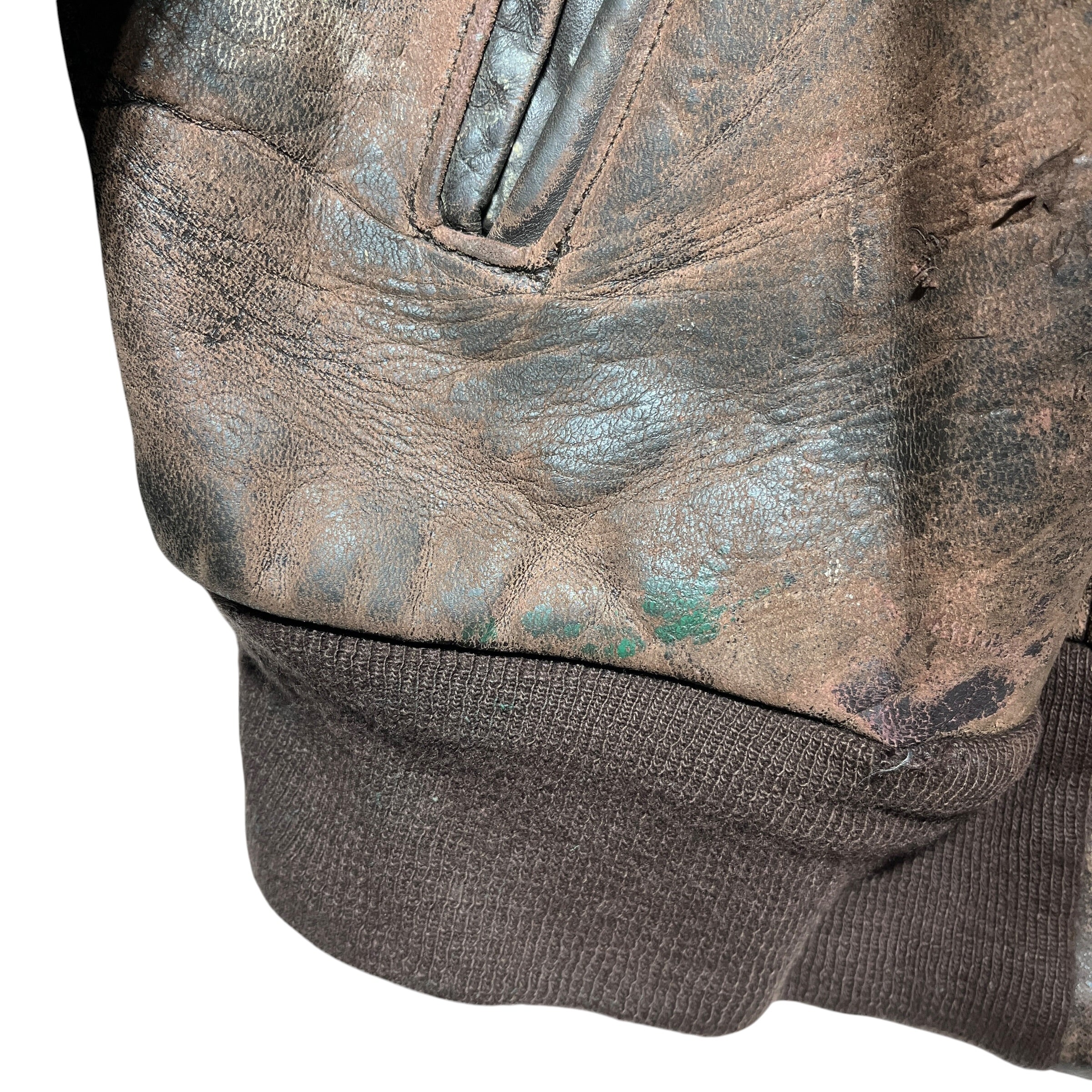 sears/Leather Jkt/Leather/BRW/talon zip, salmon gut view 4