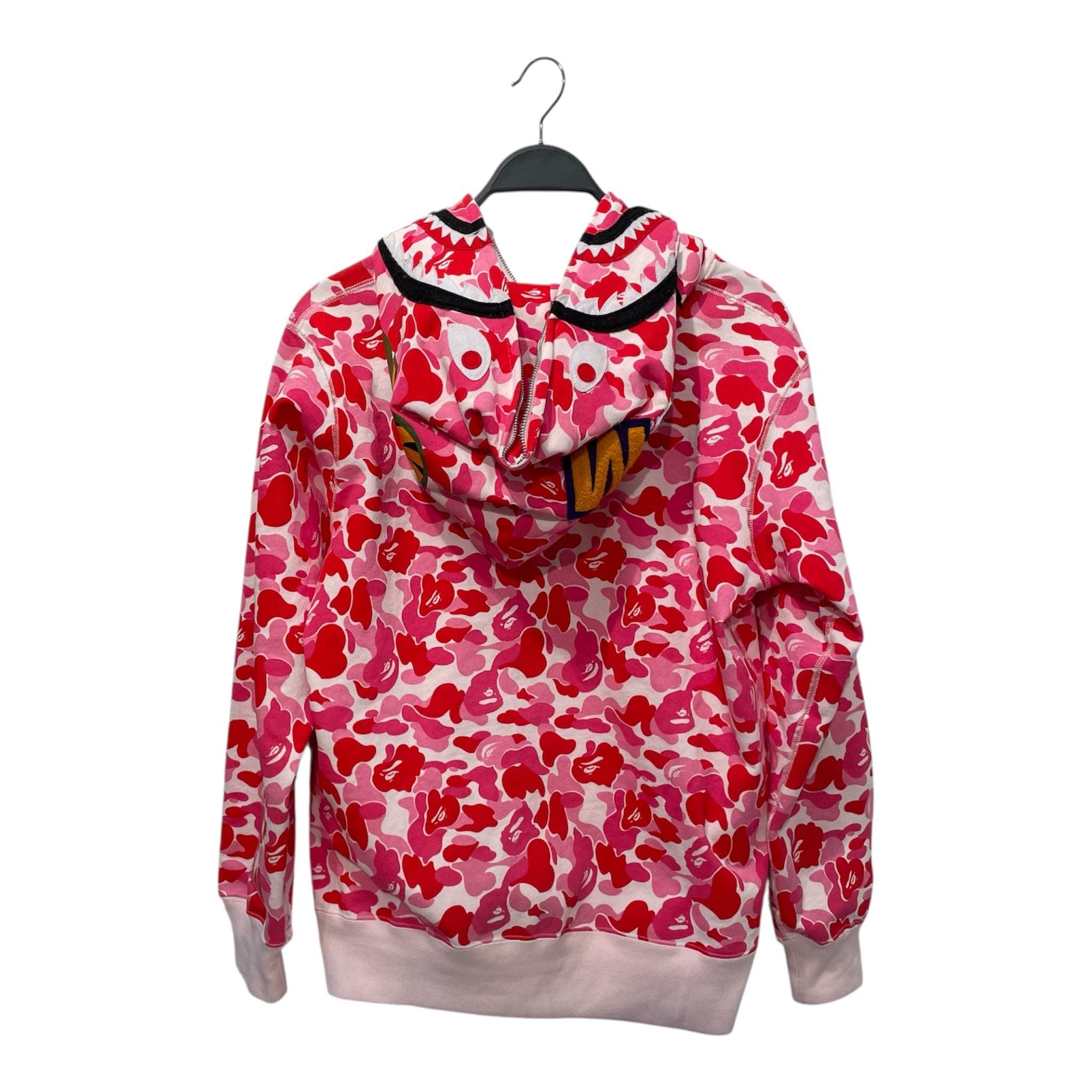 A BATHING APE/Zip Up Hoodie/M/All Over Print/Cotton/PNK/abc camo shark full zip up view 2