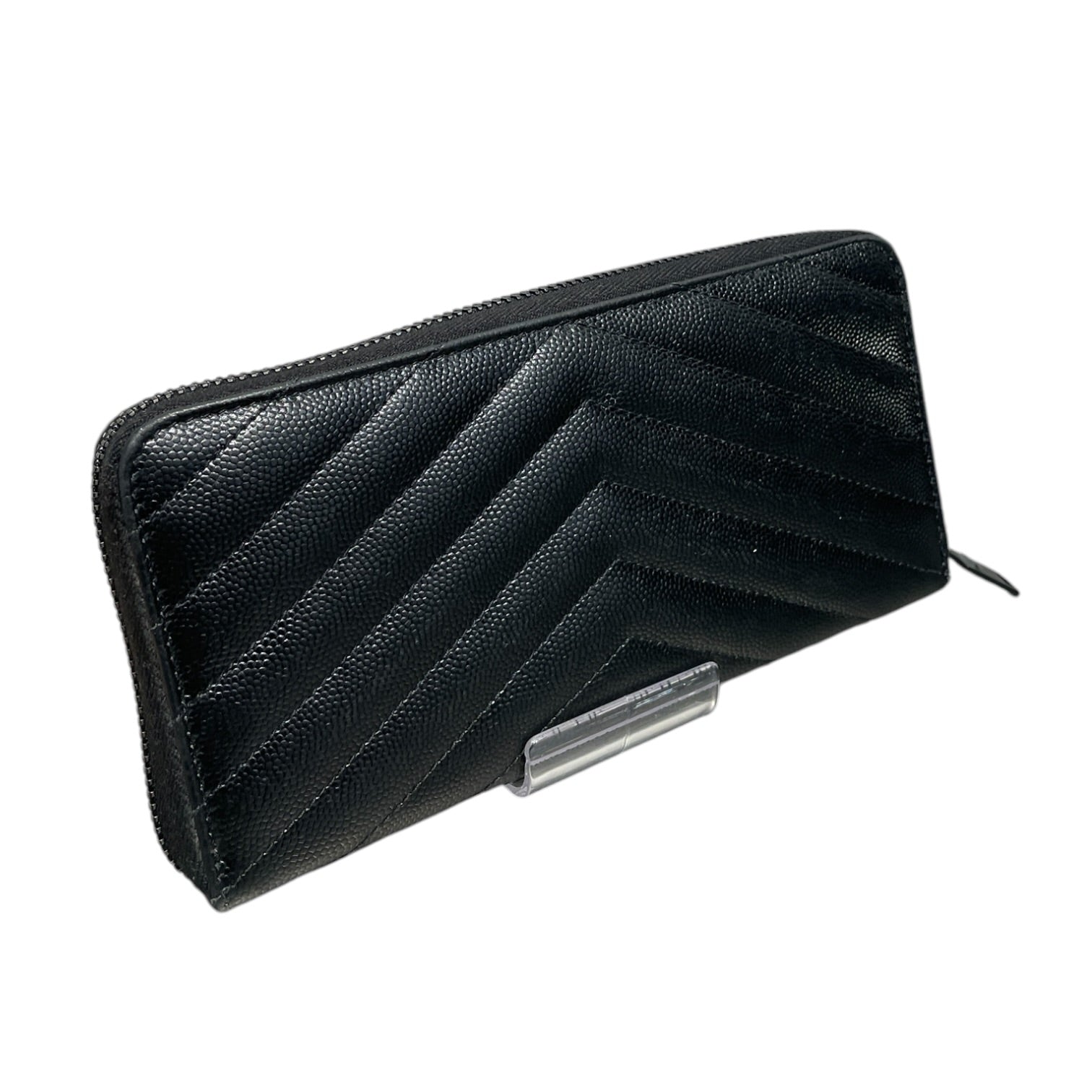 SAINT LAURENT/Long Wallet/Stripe/Leather/BLK/L's/ view 2