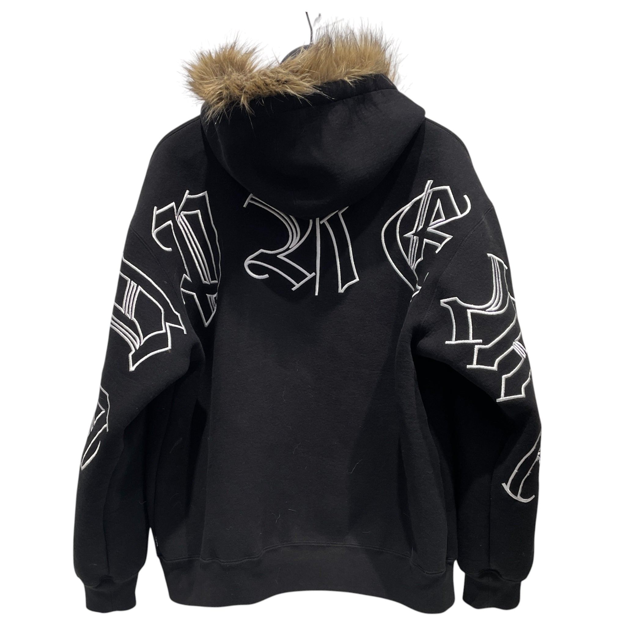 Supreme/Zip Up Hoodie/L/Cotton/BLK/FLEECE LINED HOODIE view 2