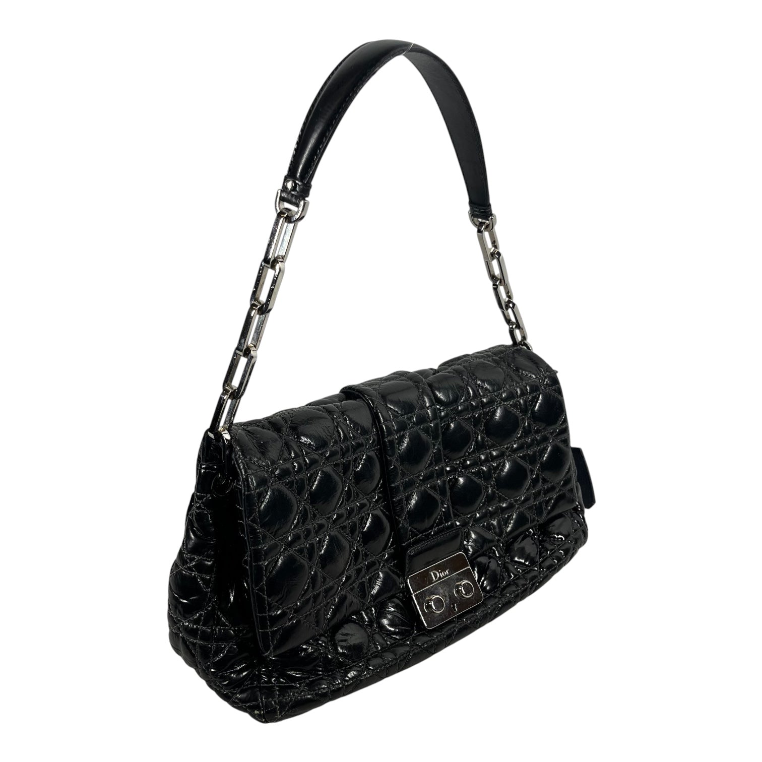 Christian Dior/Hand Bag/Leather/BLK/CANNAGE W/SILVER HARDWARE view 6