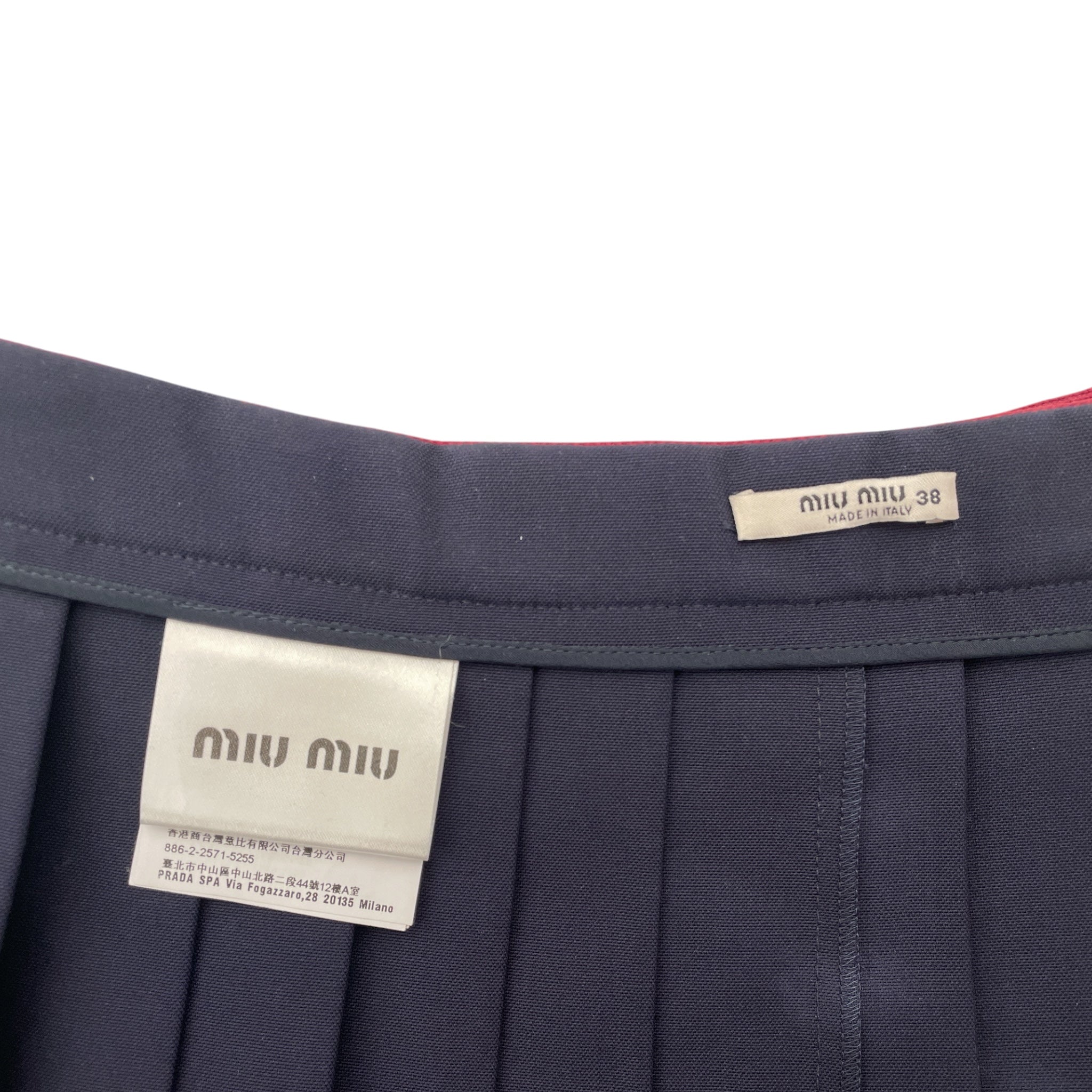 MIU MIU/Skirt/38/NVY/ view 3