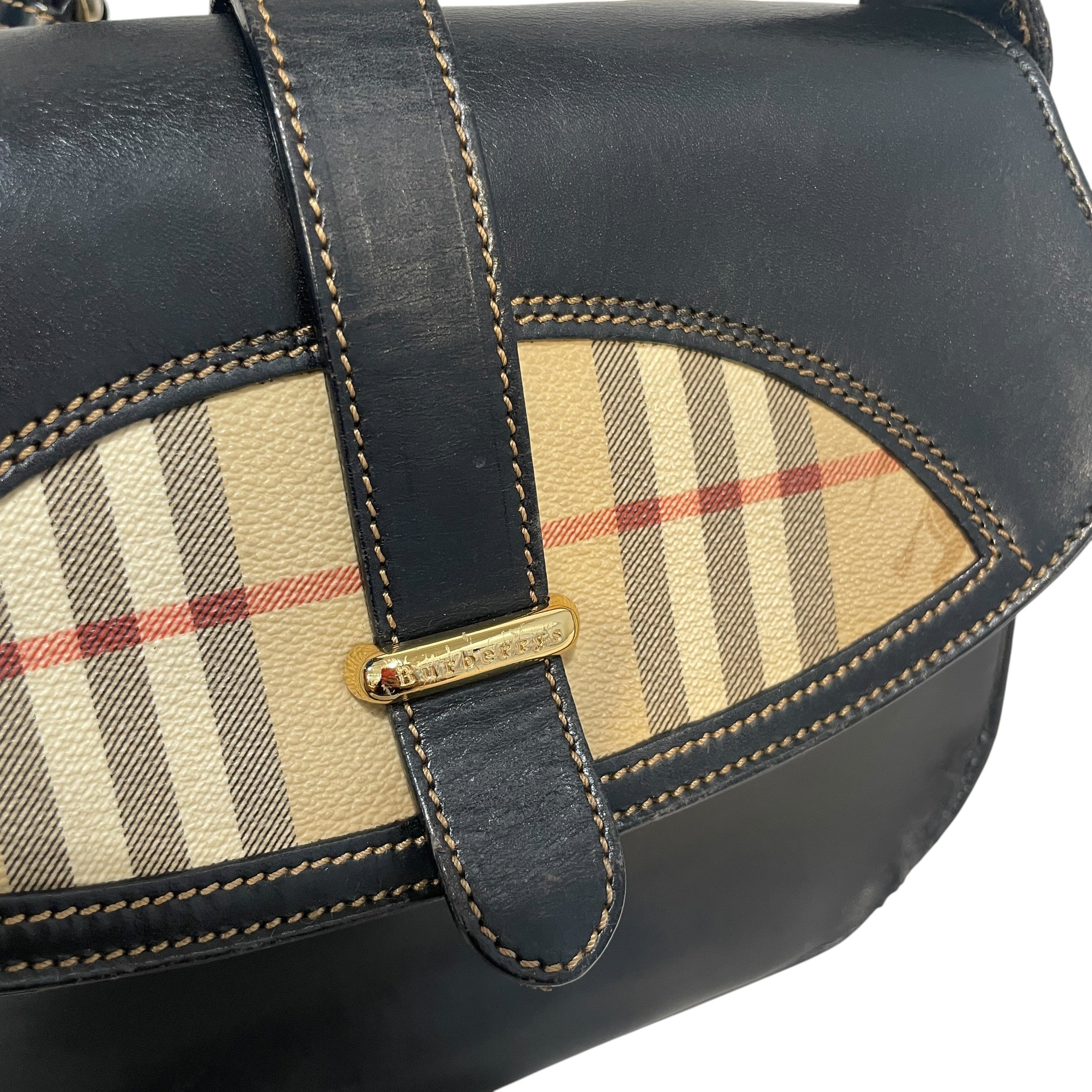 BURBERRY/Bag/Leather/BLK/Burberry Cross BOdy Bag view 3