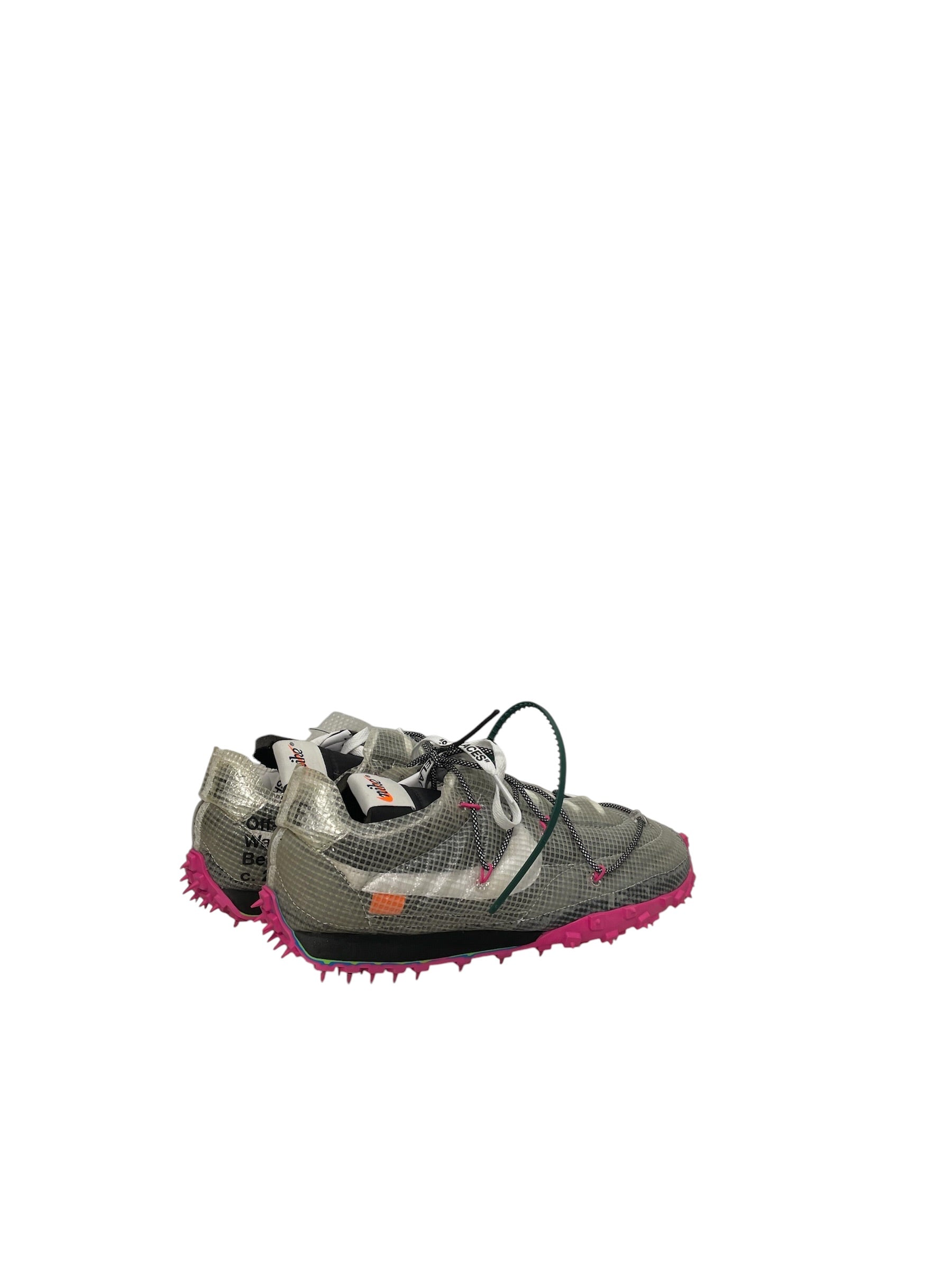 NIKE/OFF-WHITE/Low-Sneakers/US 12.5/Cotton/GRY/waffle racer view 3
