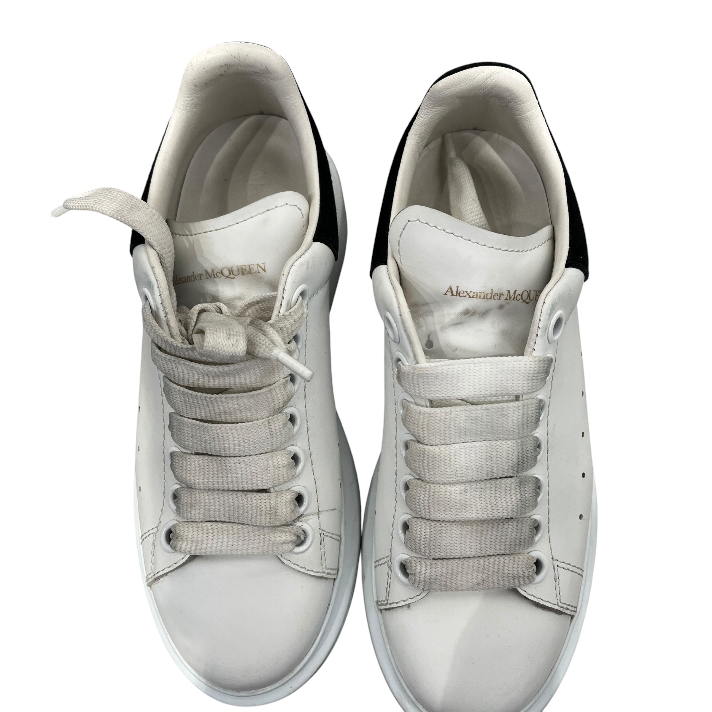 Alexander McQueen/Low-Sneakers/EU 35.5/Leather/WHT/larry velour back view 3