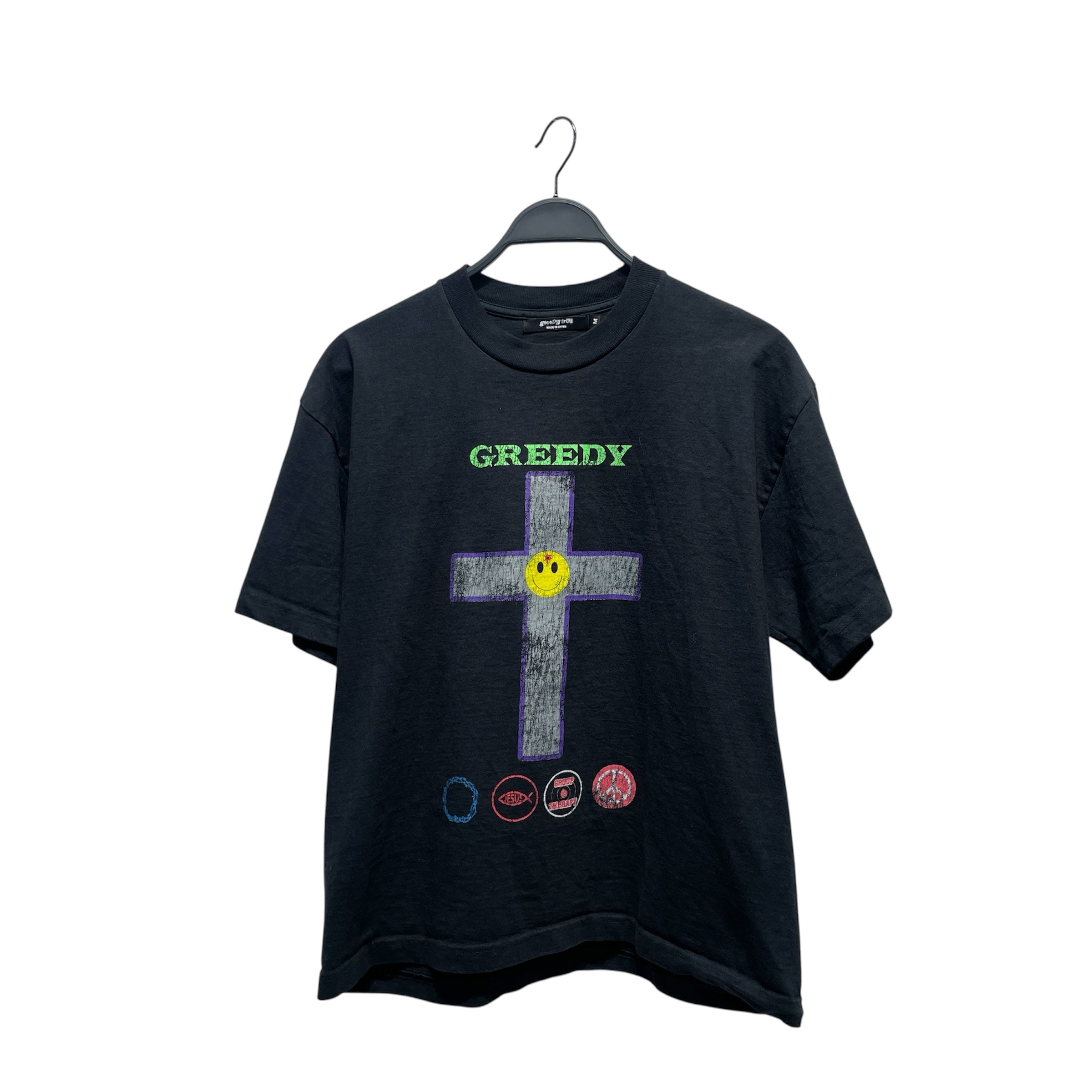 GREEDY UNIT/T-Shirt/M/Cotton/BLK/ view 1