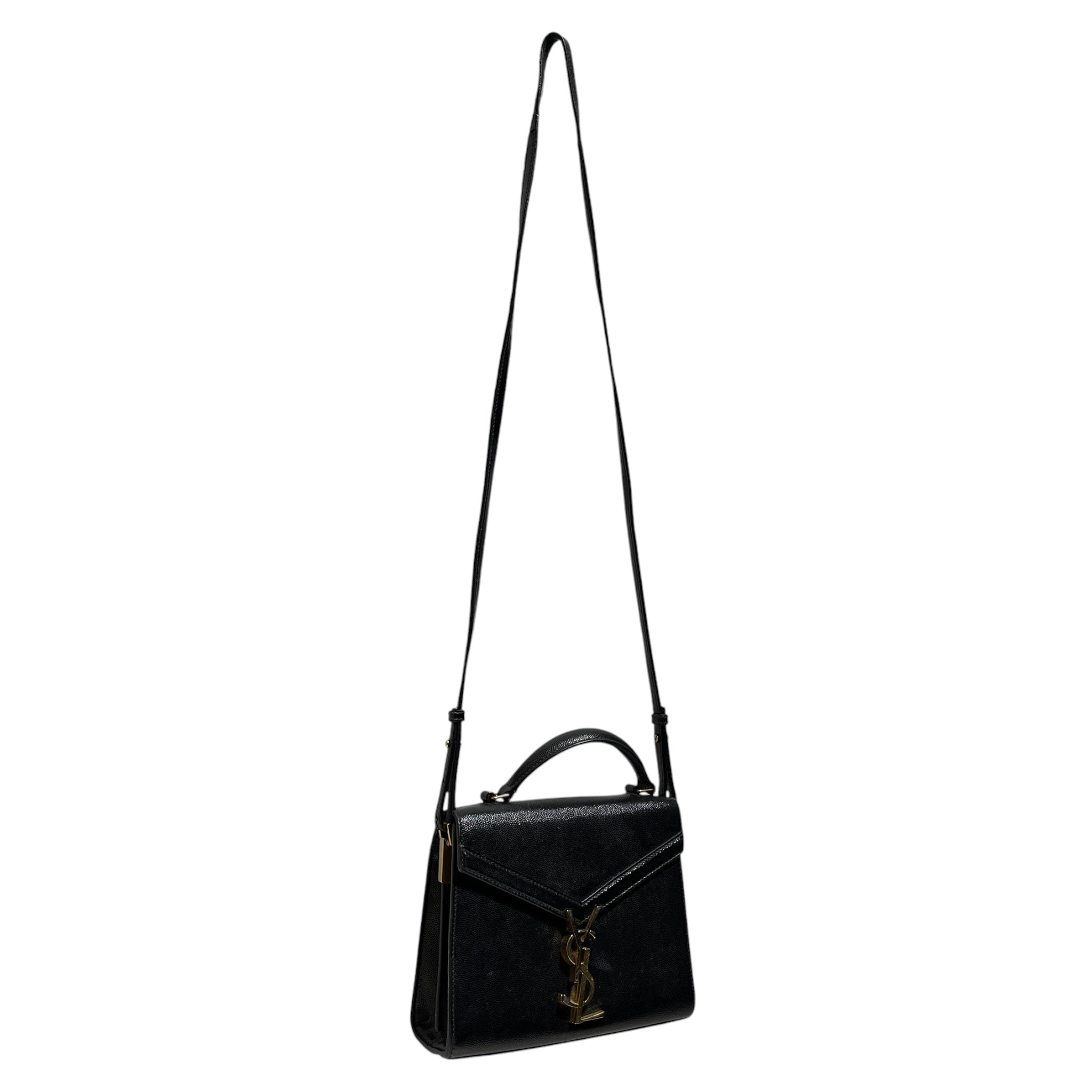 YVES SAINT LAURENT/Cross Body Bag/Leather/BLK/Cassandra Top Handle Mini view 4