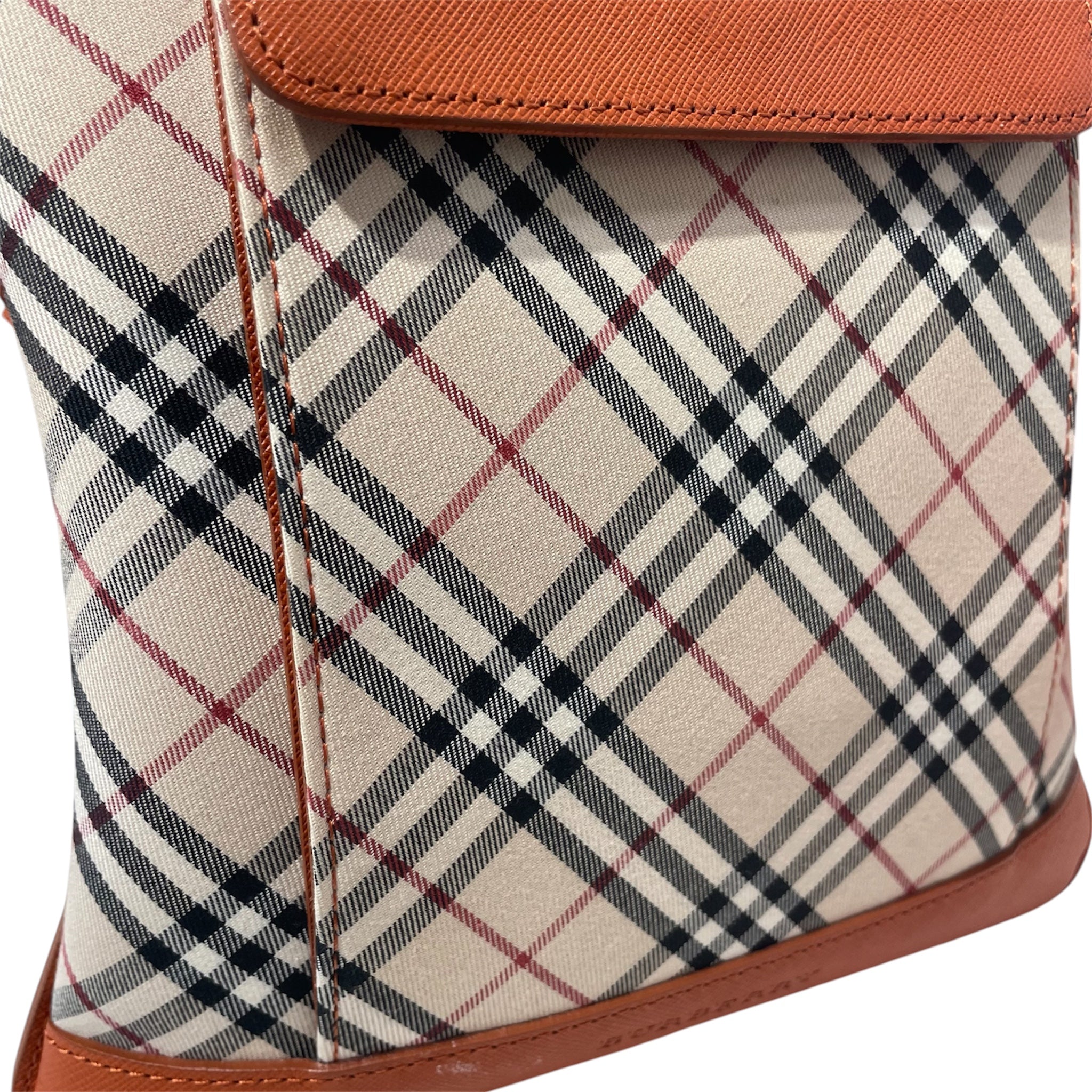 BURBERRY/Cross Body Bag/Plaid/Leather/ORN/cream plaid handbag view 5