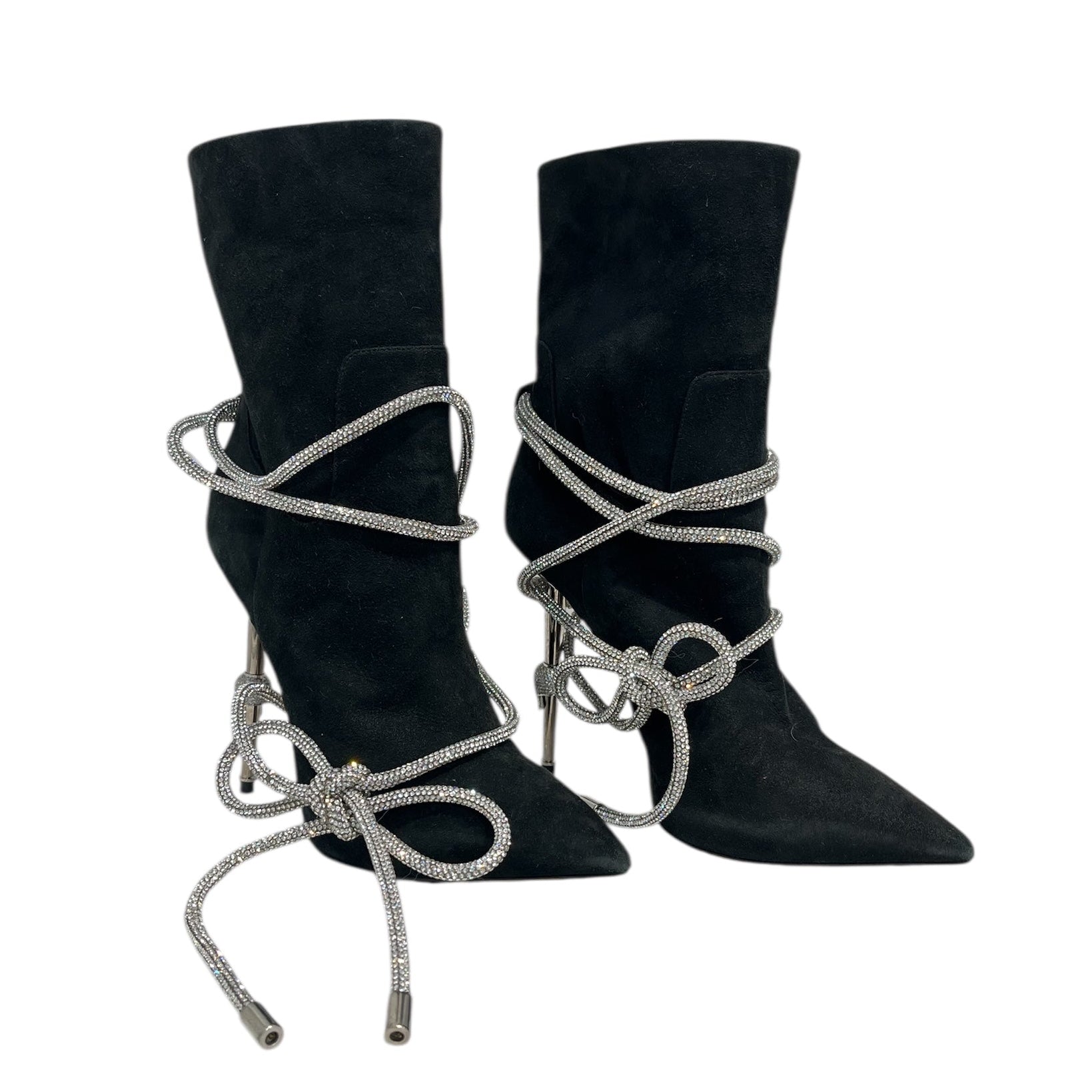 PHILIPP PLEIN/Boots/EU 37/BLK/Crystal Cord Wrap Around view 1