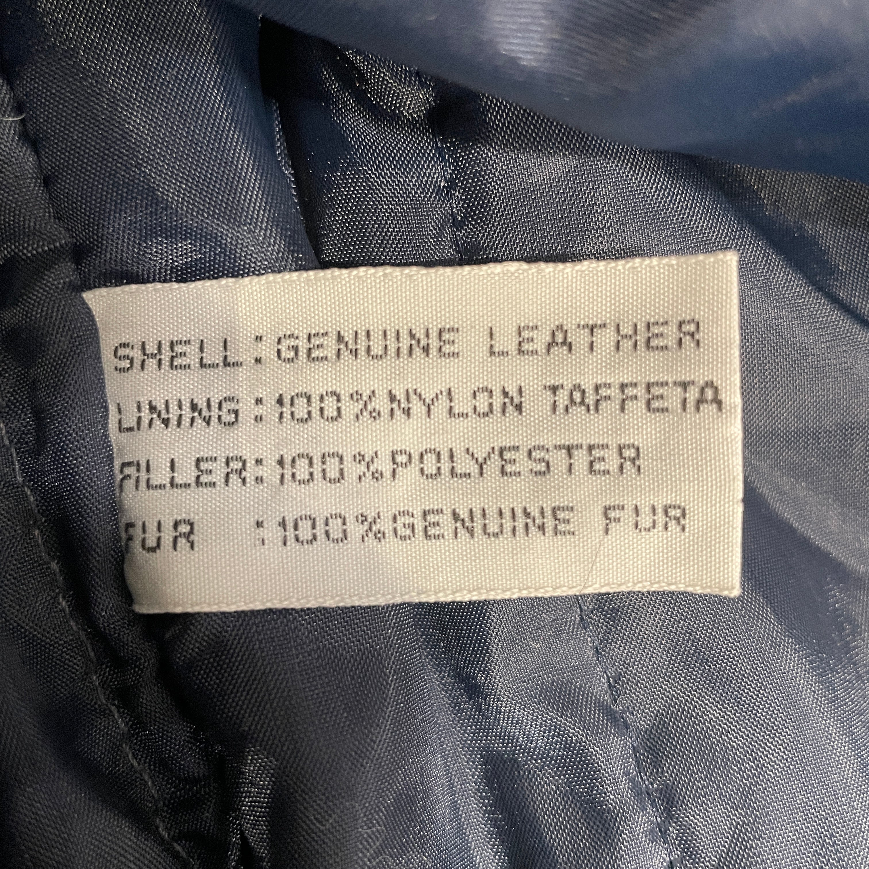 ADONIS/Leather Jkt/S/Leather/NVY/BLK FUR LINED LEATHER JKT view 4