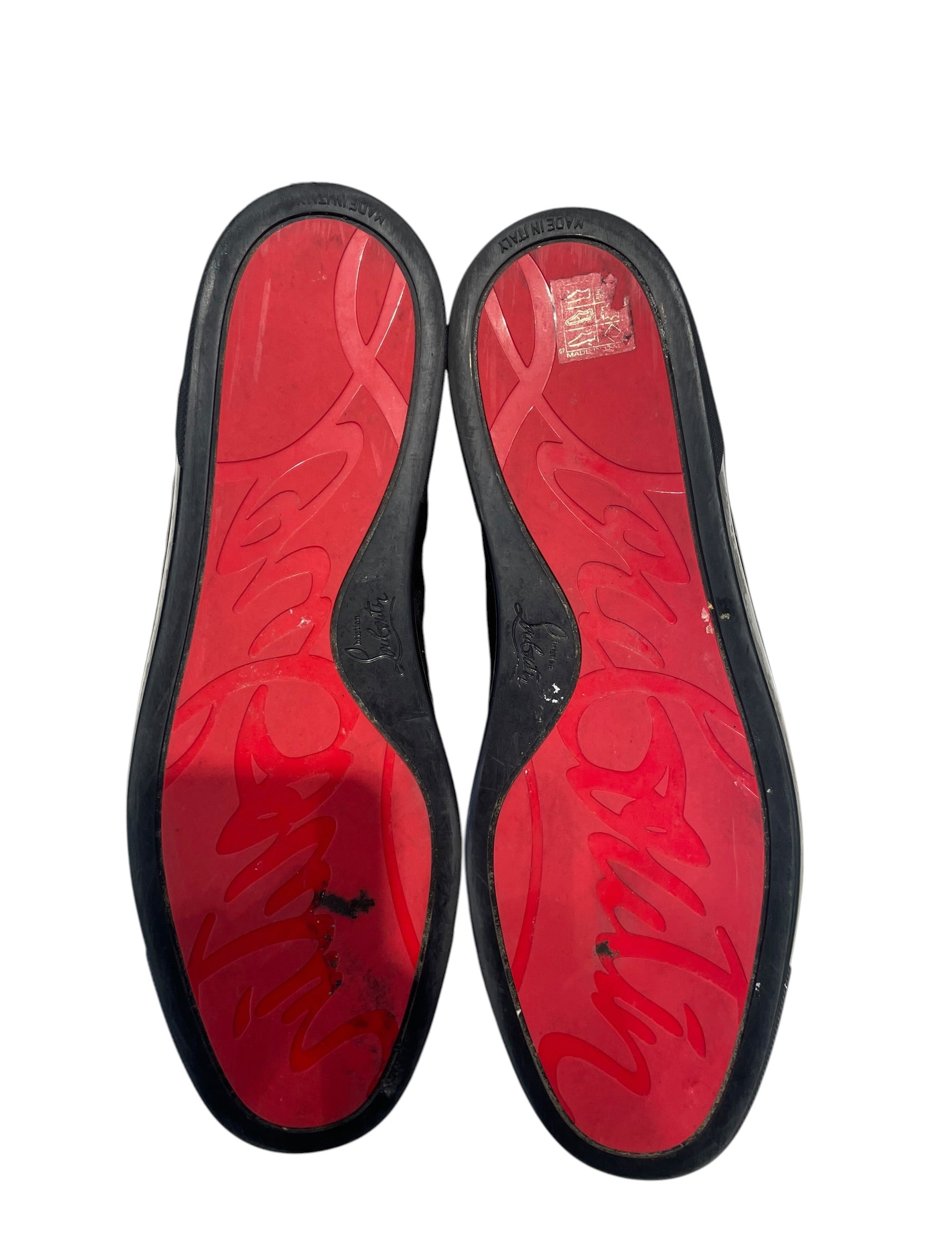 Christian Louboutin/Hi-Sneakers/EU 48/Leopard/Velour/BLK/ view 5
