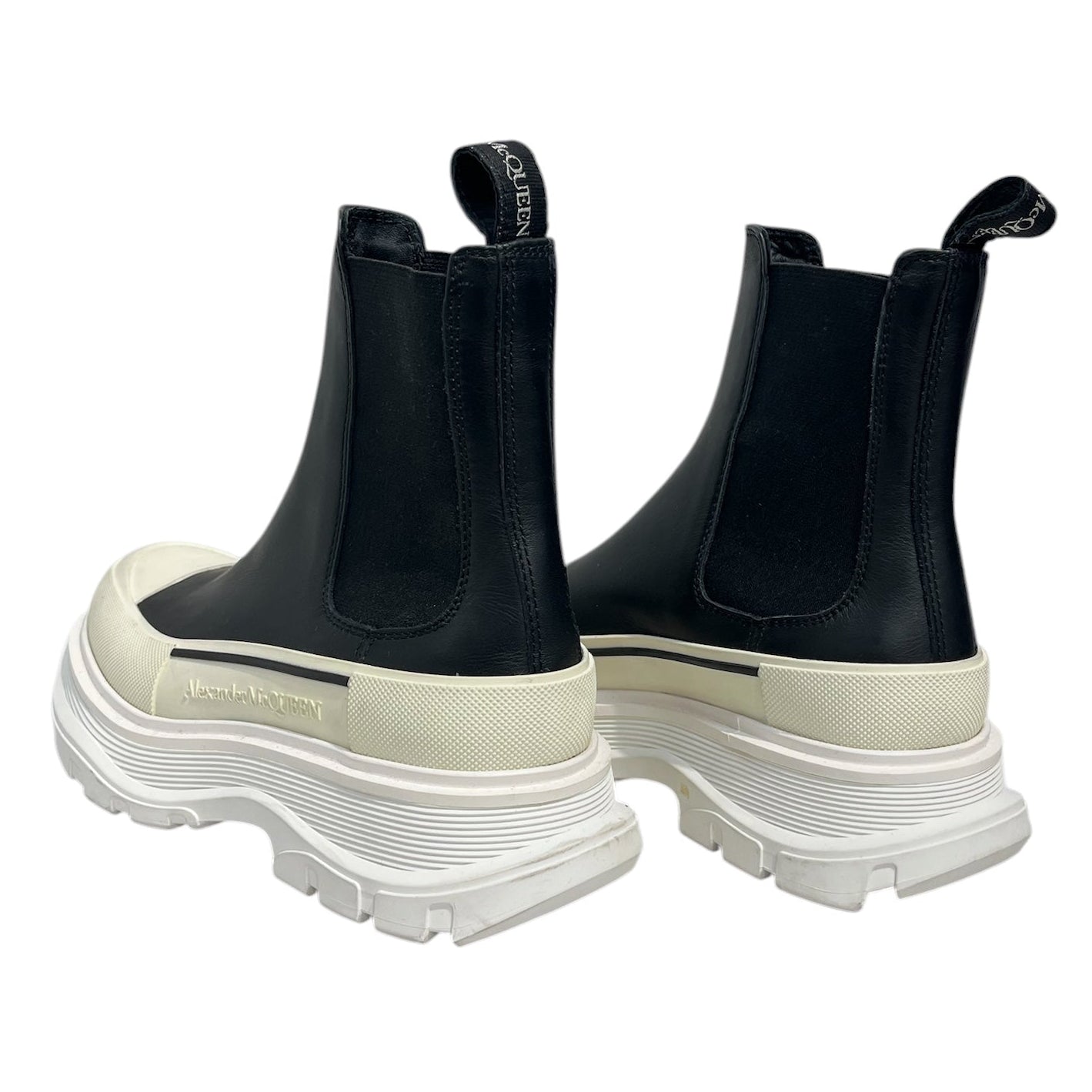 Alexander McQueen/Boots/EU 35.5/Leather/BLK/hite sole platform chelsea view 2