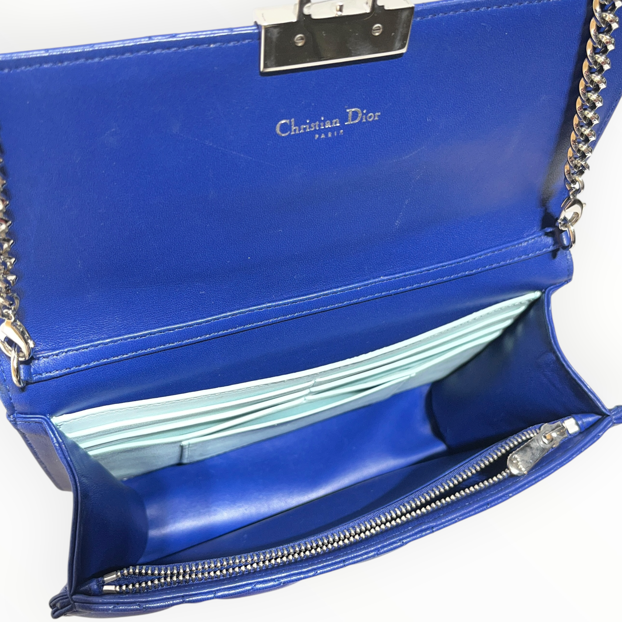 Christian Dior/Hand Bag/Leather/PPL/quilted lock flap view 4