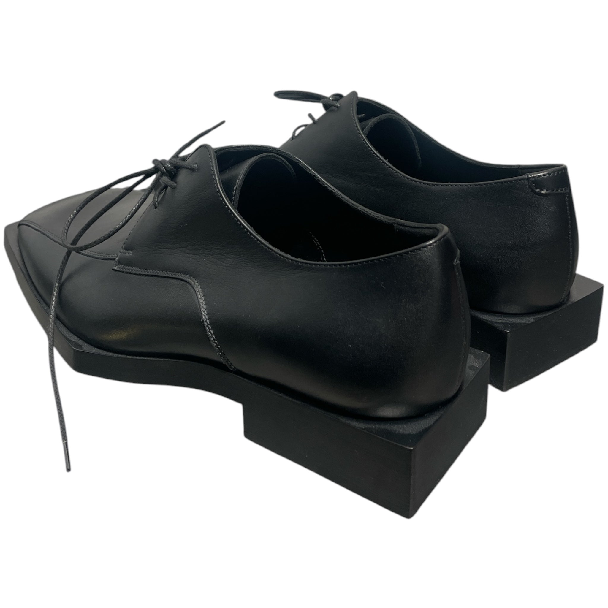 BALENCIAGA/Dress Shoes/EU 41/BLK/bloc rim derby view 2