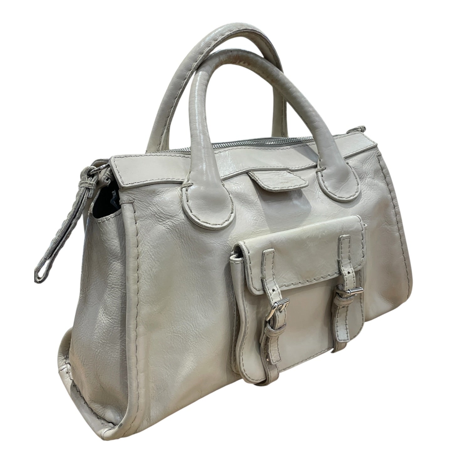Chloe/Hand Bag/Leather/CRM/Edith Satchel Handbag view 3
