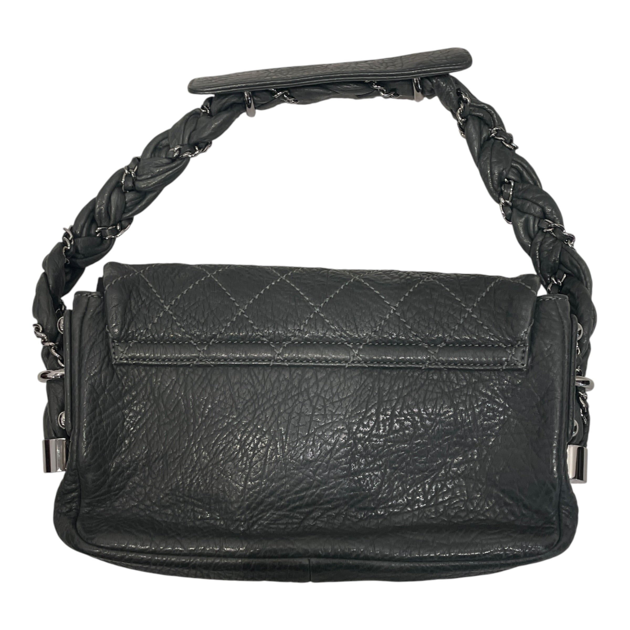 CHANEL/Hand Bag/Leather/GRY/CC LADY BRAID FLAP BAG view 2