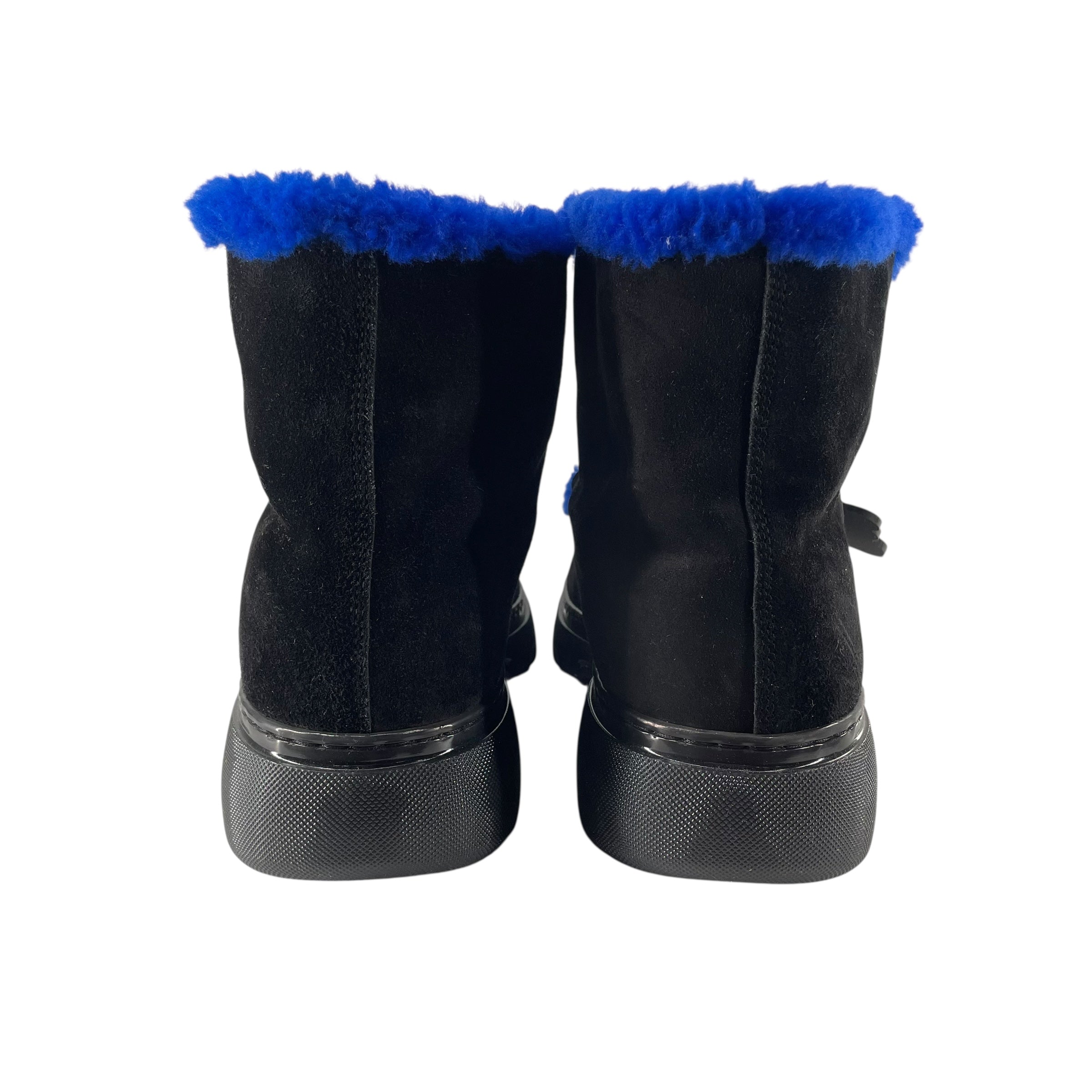 BURBERRY/Boots/EU 42/Wool/BLK/BLUE CHUGGA BOOT view 4