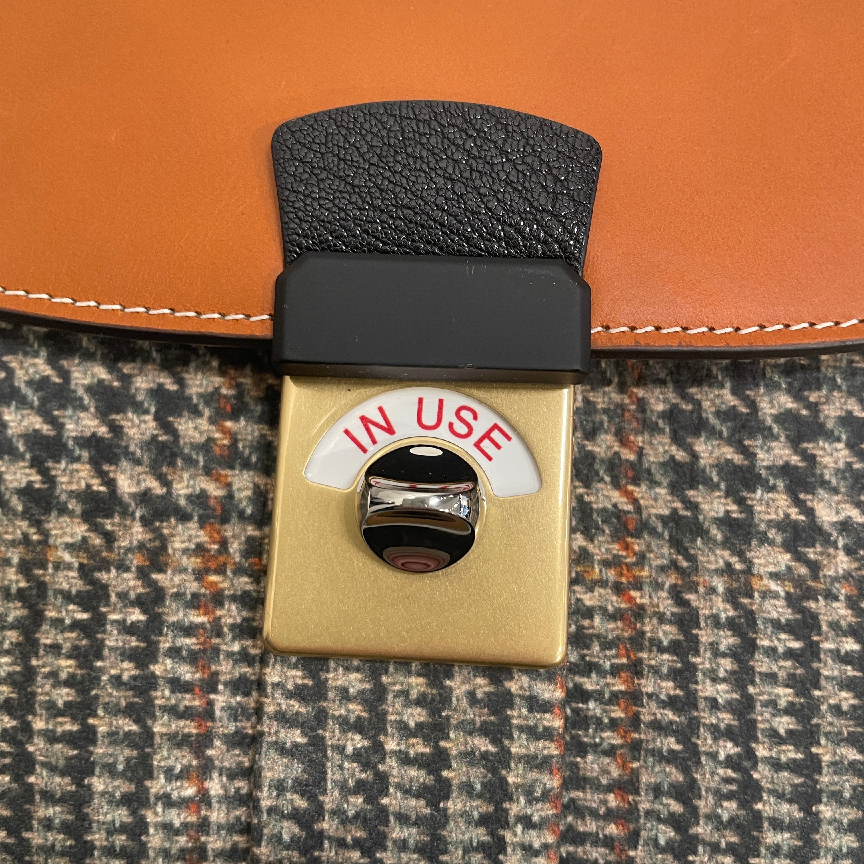 Maison Margiela/Hand Bag/Houndstooth Check/Leather/CML/DOUBLE SIDE IN USE BAG view 6