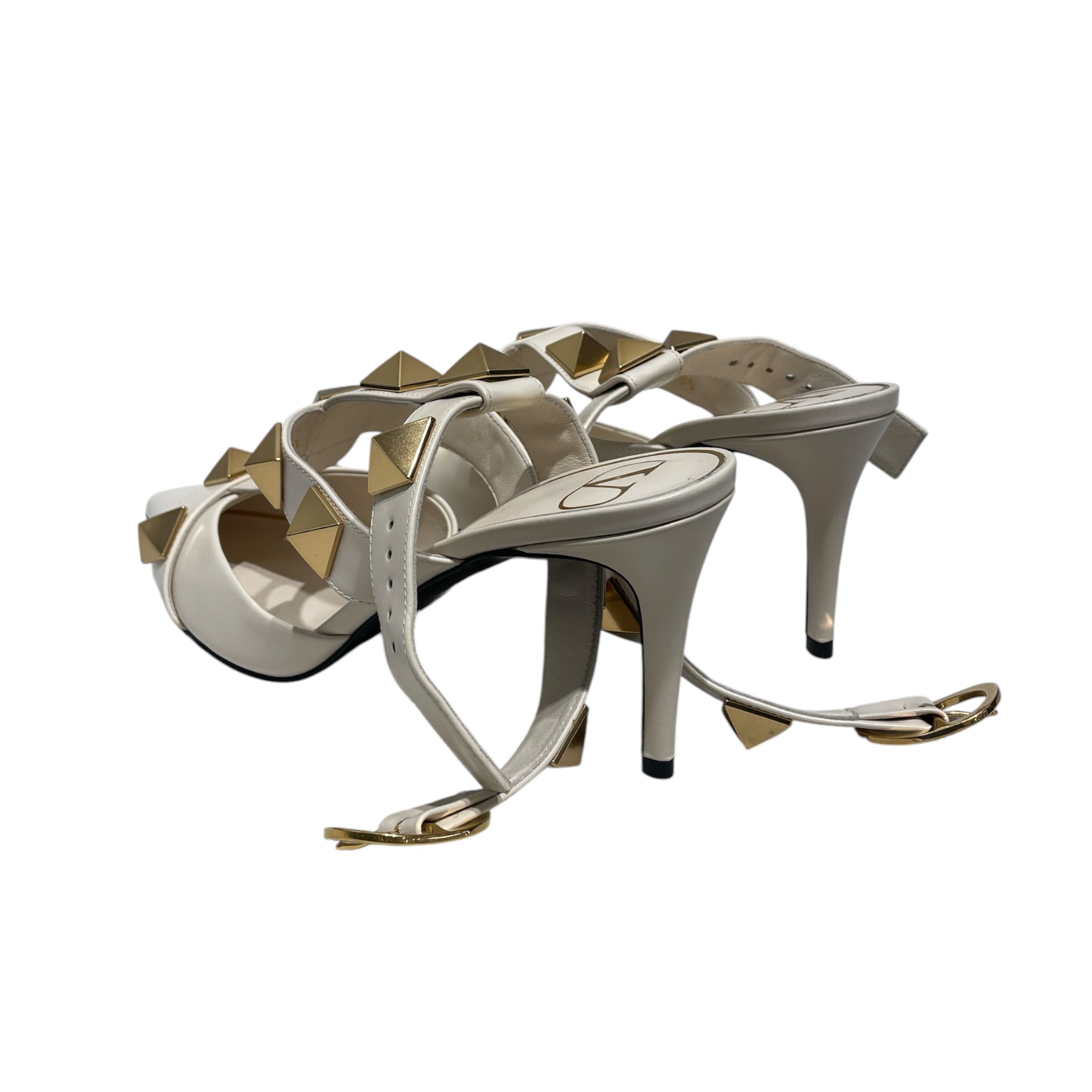 VALENTINO/Heels/EU 38.5/Leather/WHT/ROMAN STUD view 2