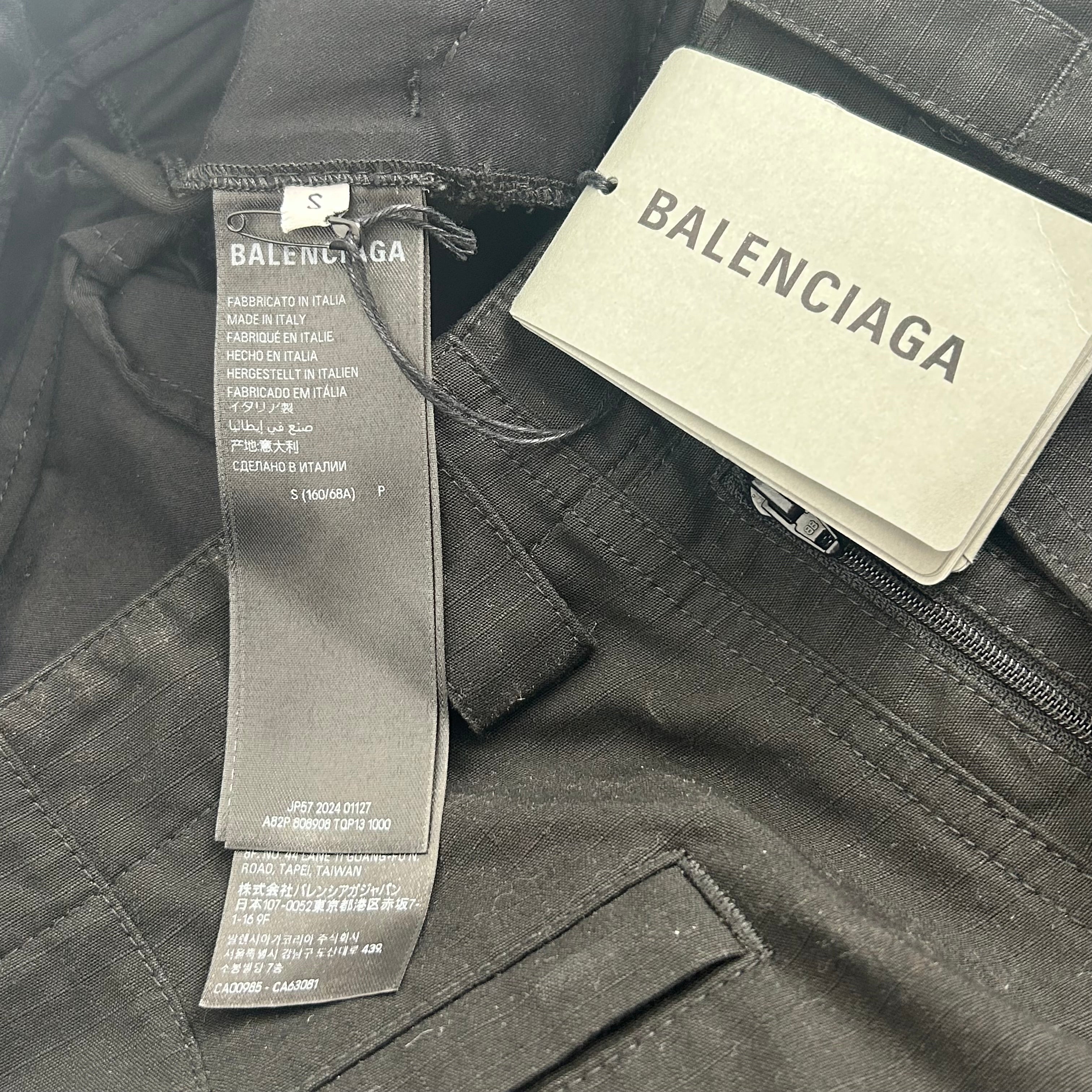 BALENCIAGA/Cargo Pants/S/Cotton/BLK/JP57 2024 01127 view 4
