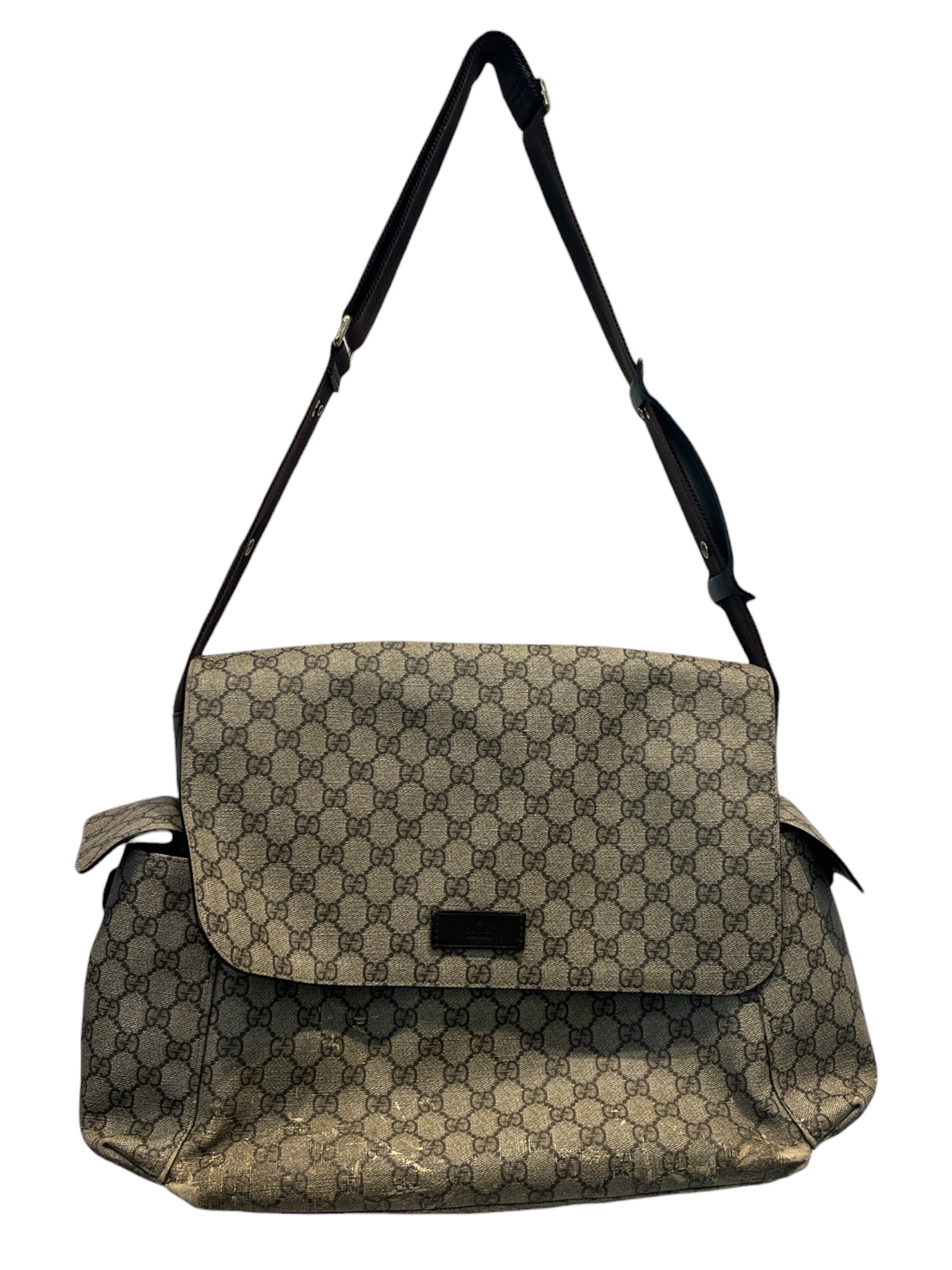 GUCCI/Bag/Monogram/Leather/CRM/MONOGRAM DIAPER BAG view 1